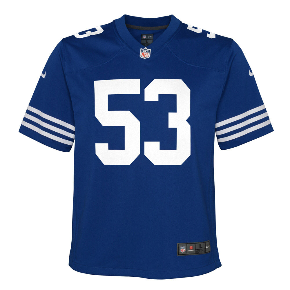 Youth Indianapolis Colts Shaquille Leonard Alternate Game Jersey Royal Blue - vstockx