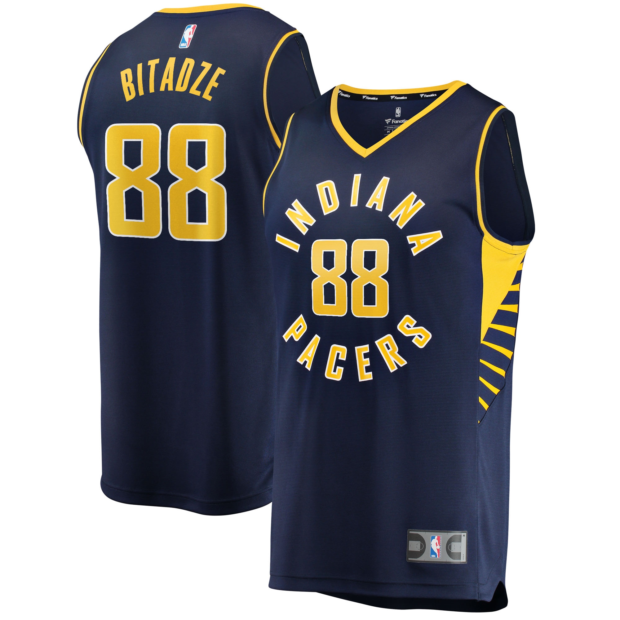 Goga Bitadze Indiana Pacers Fanatics Branded 2021/22 Fast Break Replica Jersey - Icon Edition - Navy - vstockx