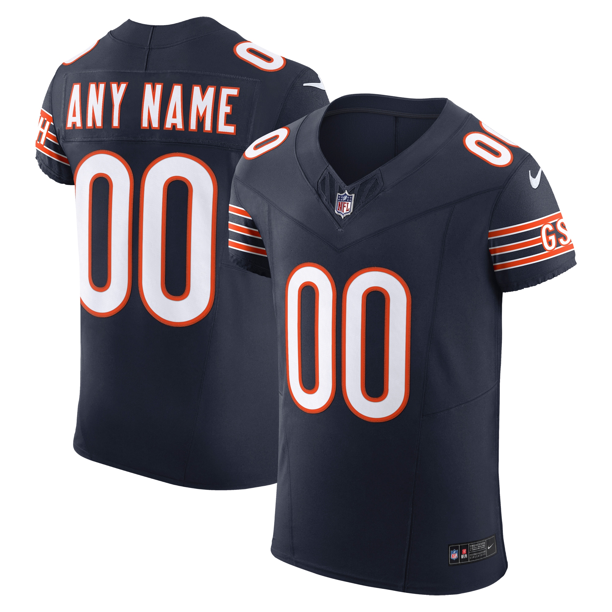 Chicago Bears Nike Vapor F.U.S.E. Elite Custom Jersey - Navy - vstockx