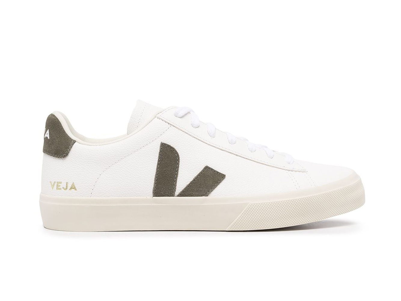 Veja Campo Low Chromefree Leather White Kaki - vstockx