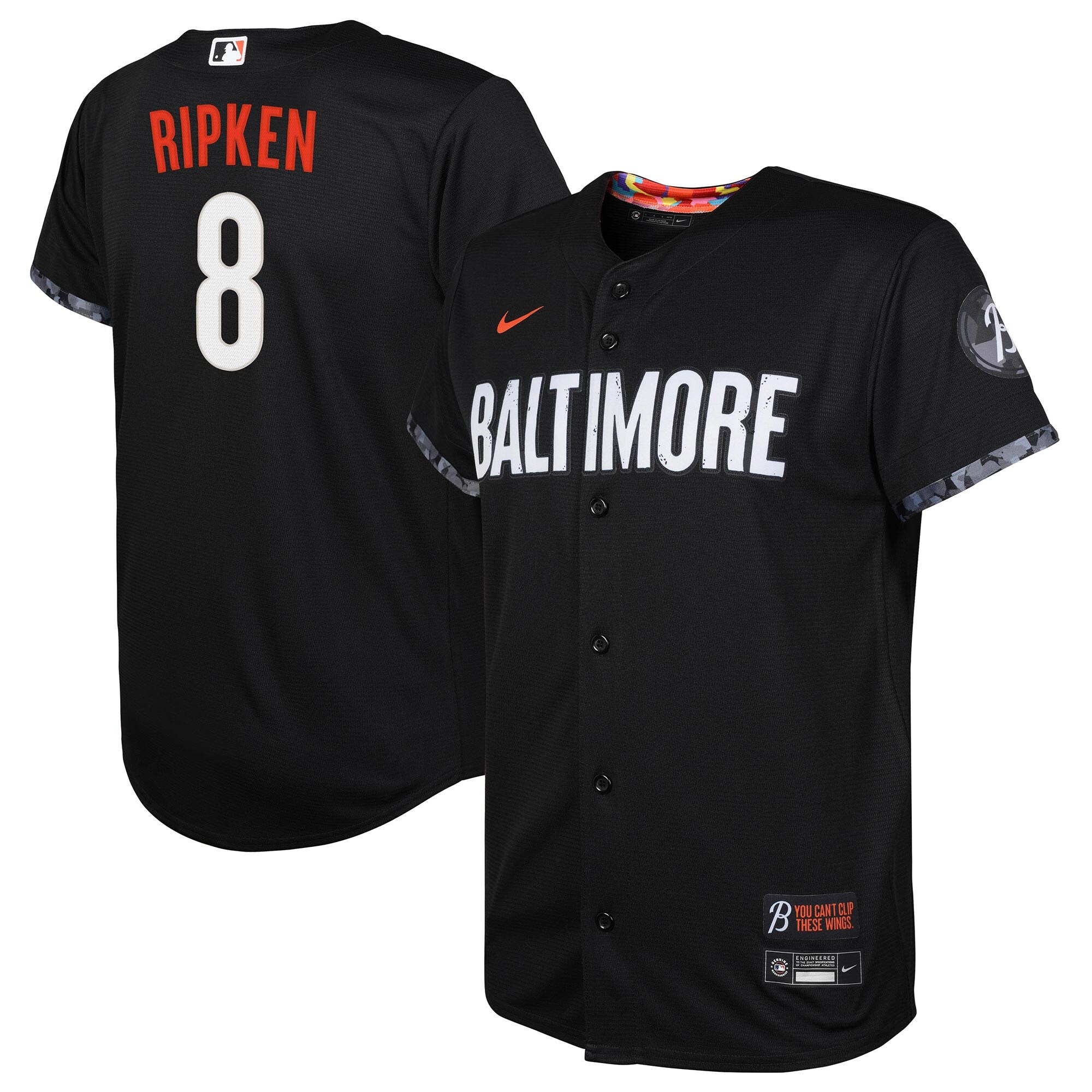 Cal Ripken Baltimore Orioles Nike Youth 2023 City Connect Replica Player Jersey - Black - vstockx