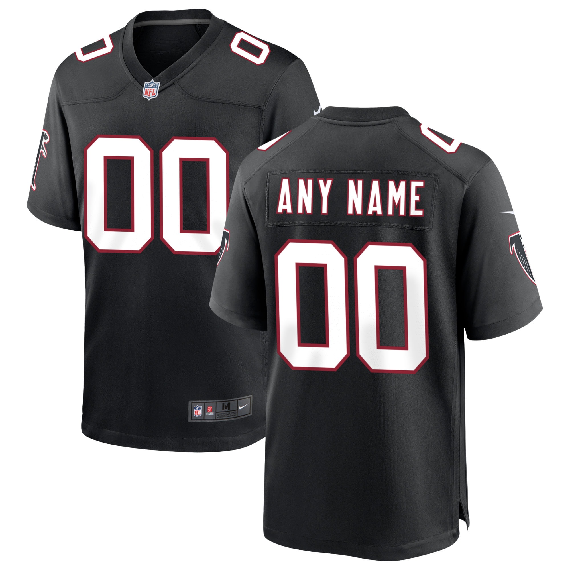 Atlanta Falcons Nike Throwback Custom Game Jersey - Black - vstockx