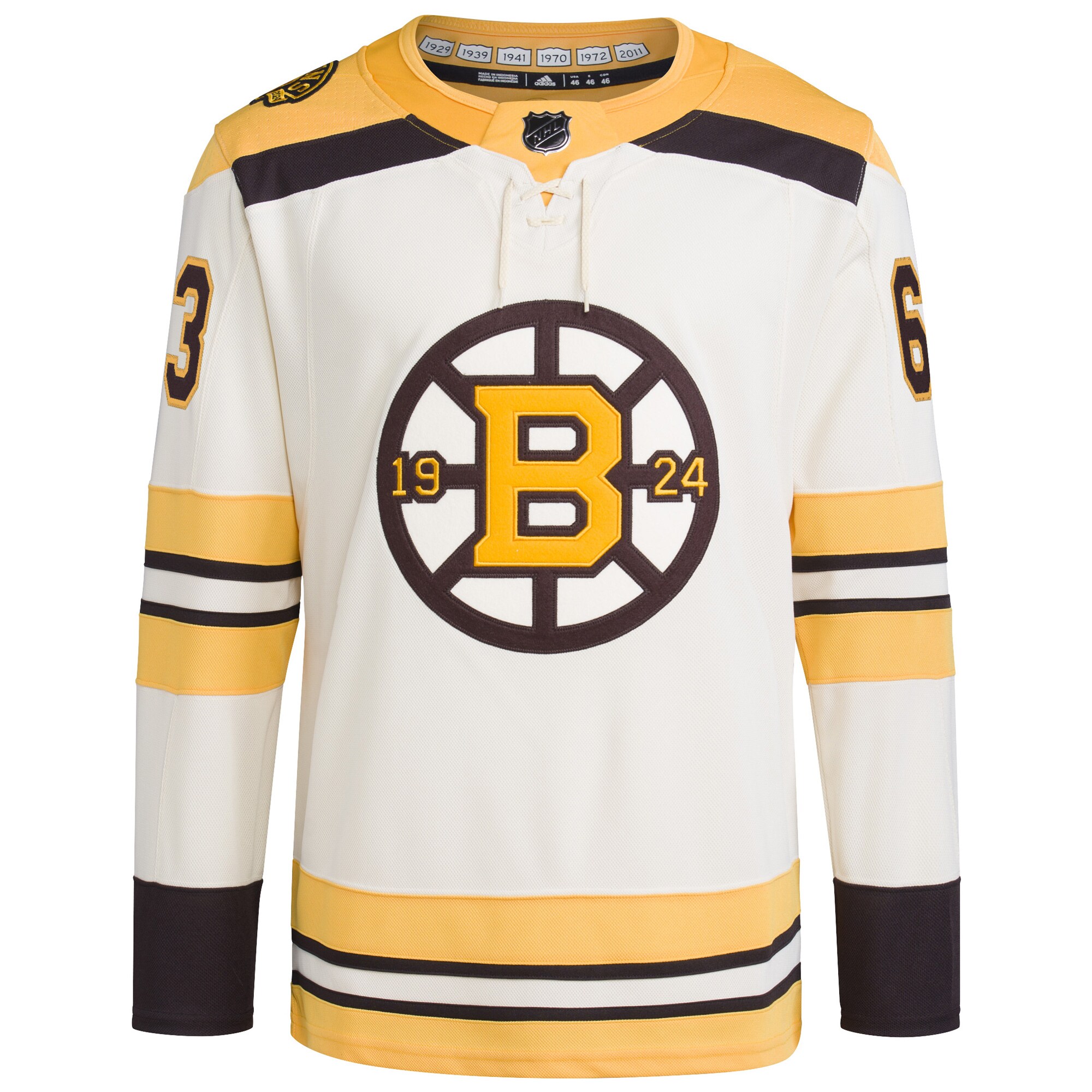 Brad Marchand Boston Bruins adidas Primegreen Authentic Pro Player Jersey - Cream - vstockx