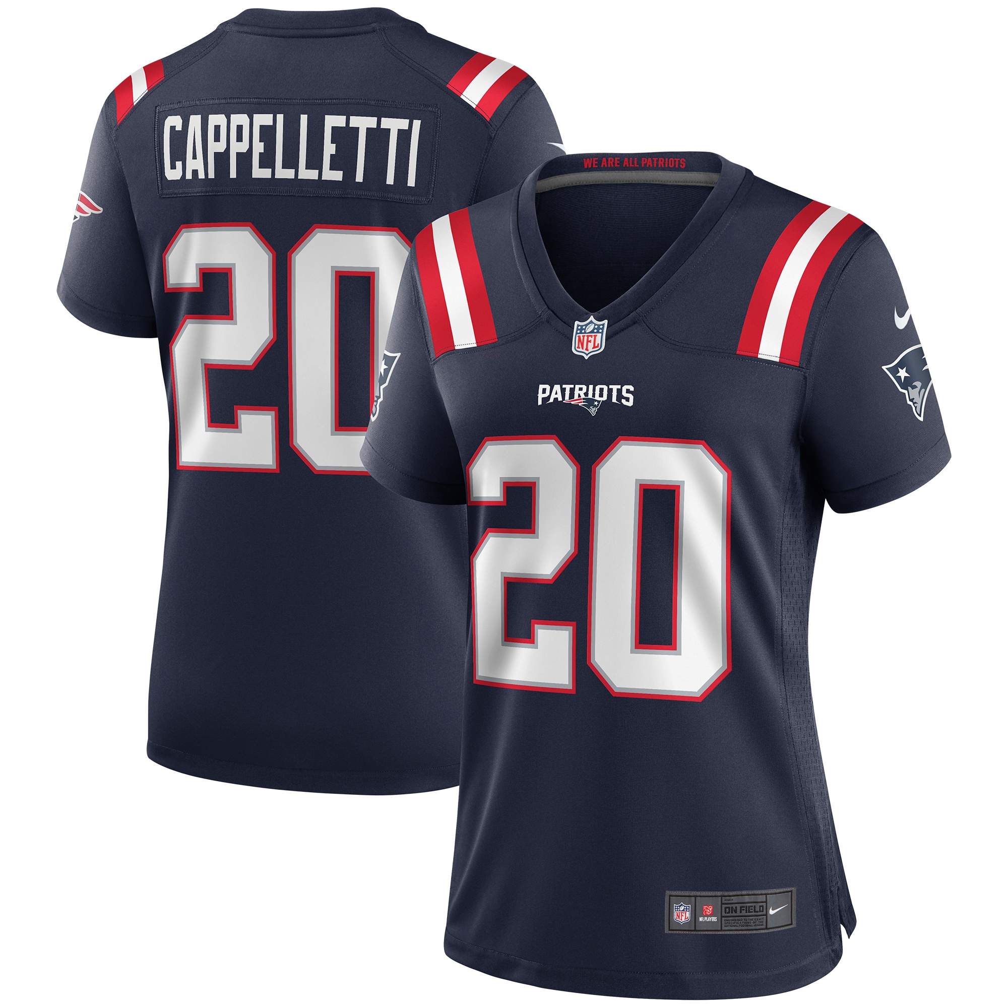 Gino Cappelletti New England Patriots Nike Women's Game Retired Player Jersey - Navy - vstockx