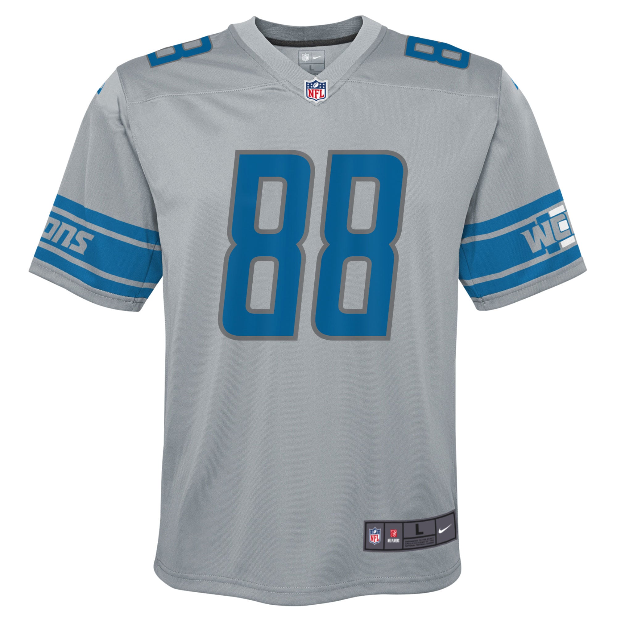 T.J. Hockenson Detroit Lions Nike Youth Inverted Game Jersey - Silver - vstockx