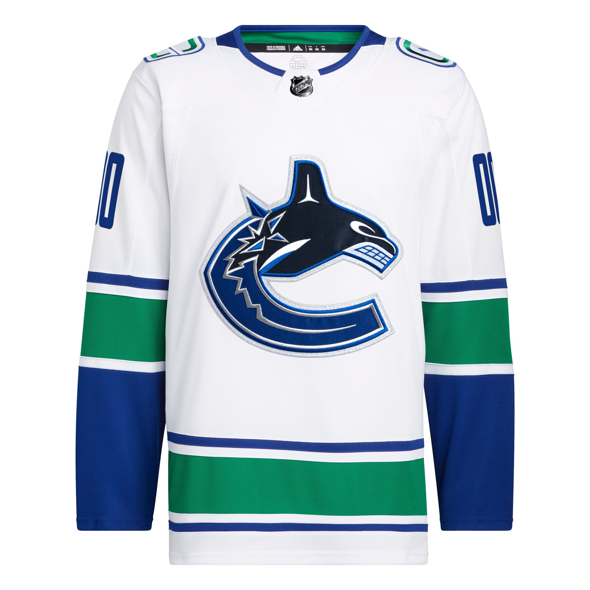Vancouver Canucks adidas Away Primegreen Authentic Pro Custom Jersey - White - vstockx