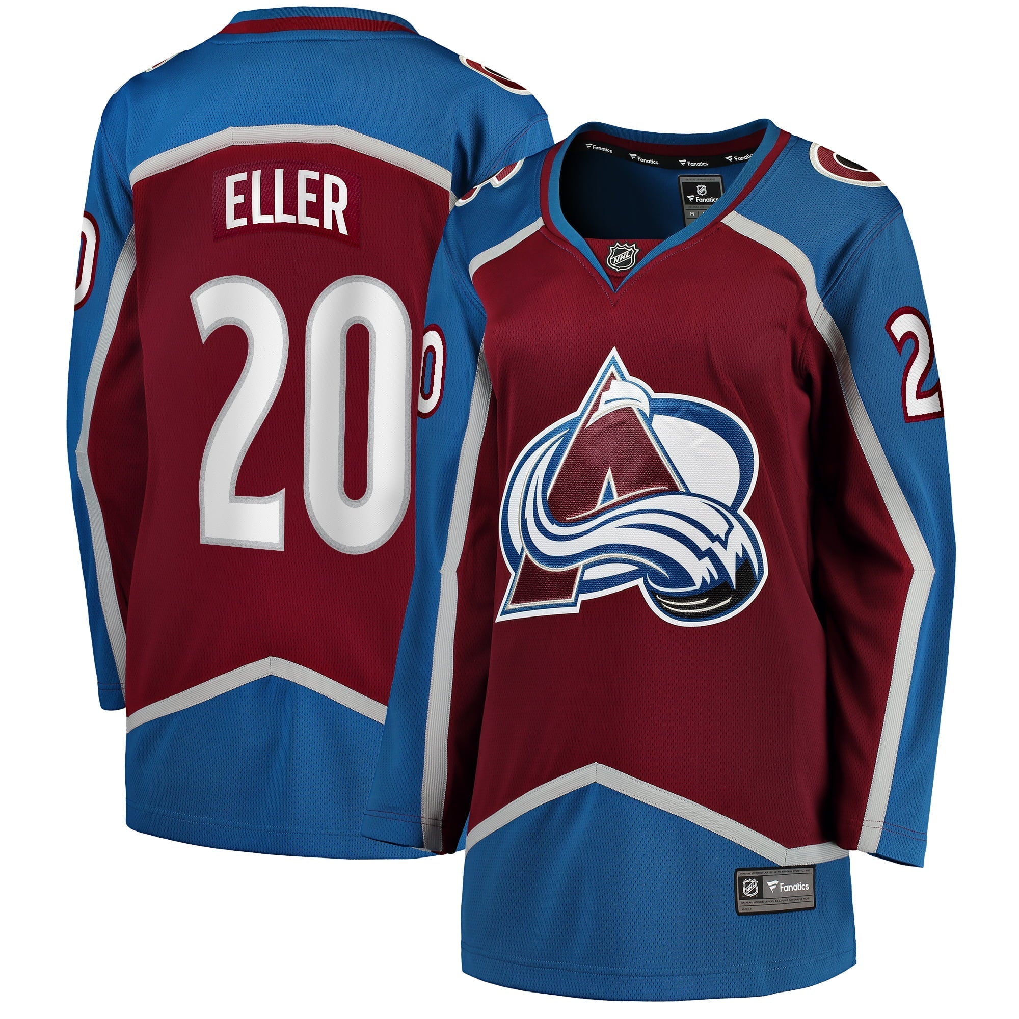 Women's Fanatics Branded Lars Eller Burgundy Colorado Avalanche Home Breakaway Jersey - vstockx