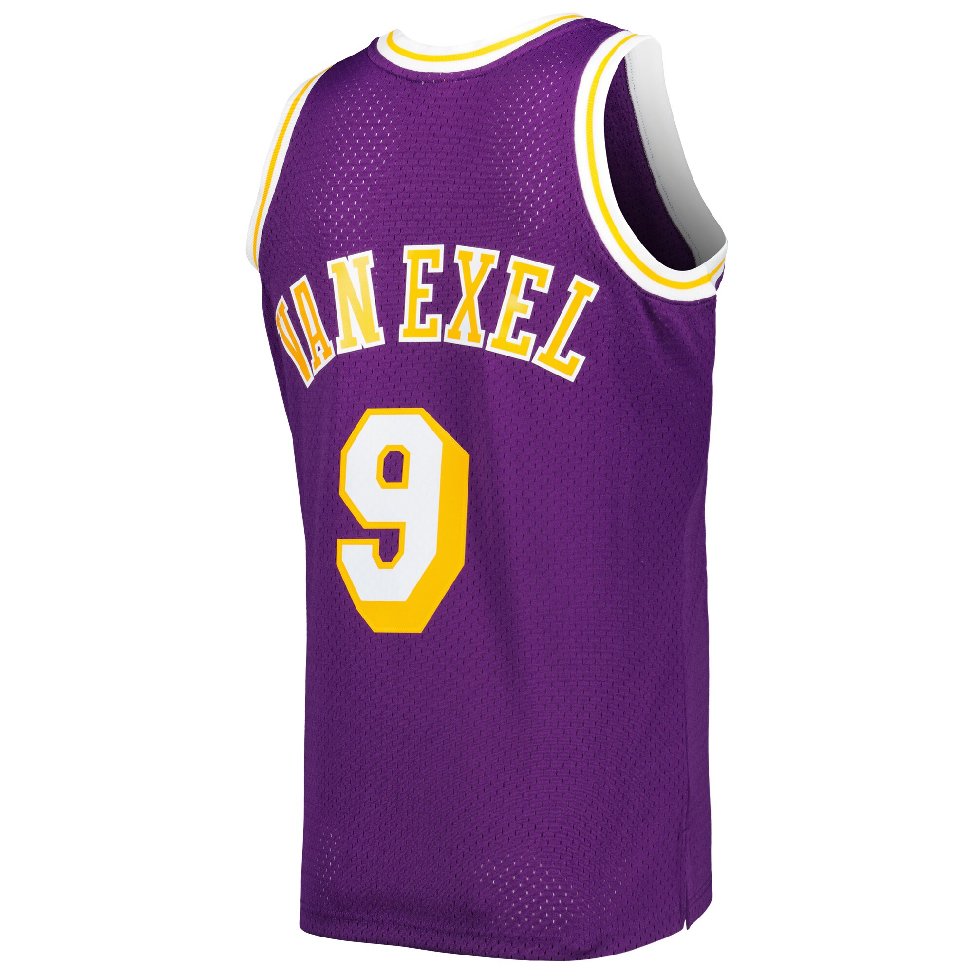 Nick Van Exel Los Angeles Lakers Mitchell & Ness Hardwood Classics Swingman Jersey - Purple - vstockx