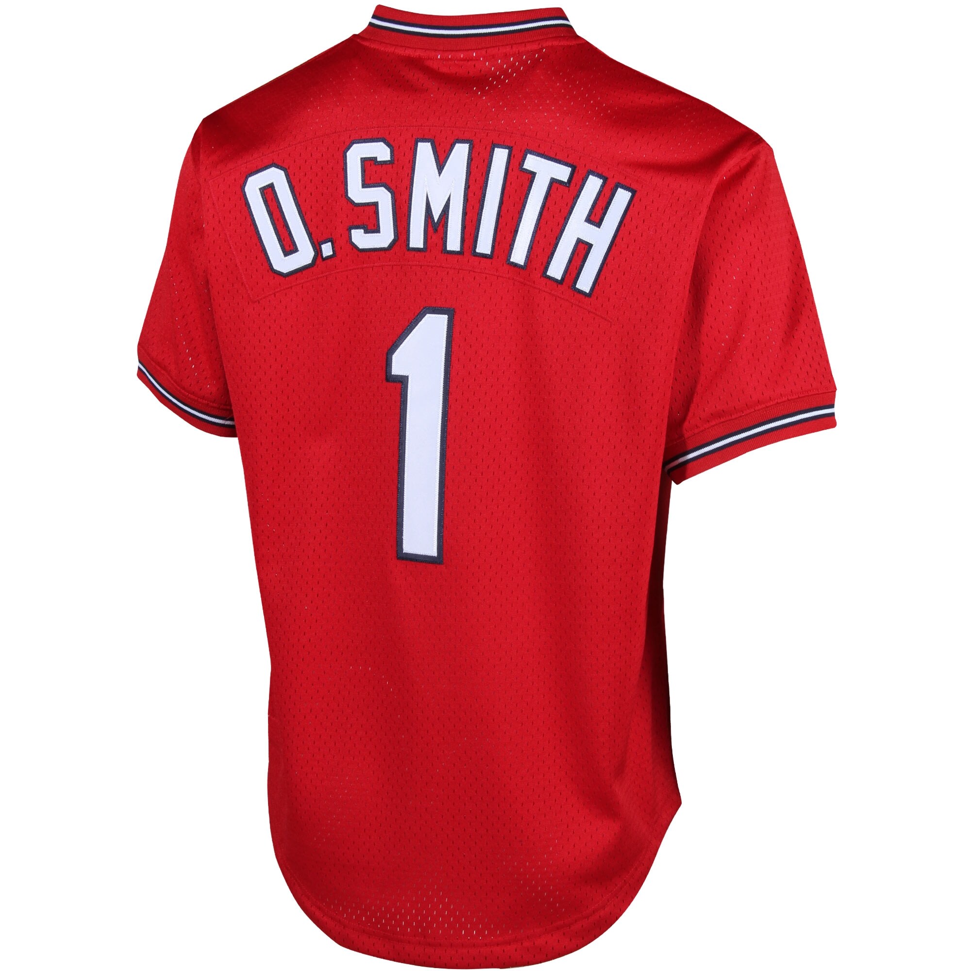 Ozzie Smith St. Louis Cardinals Mitchell & Ness Cooperstown Mesh Batting Practice Jersey - Red - vstockx