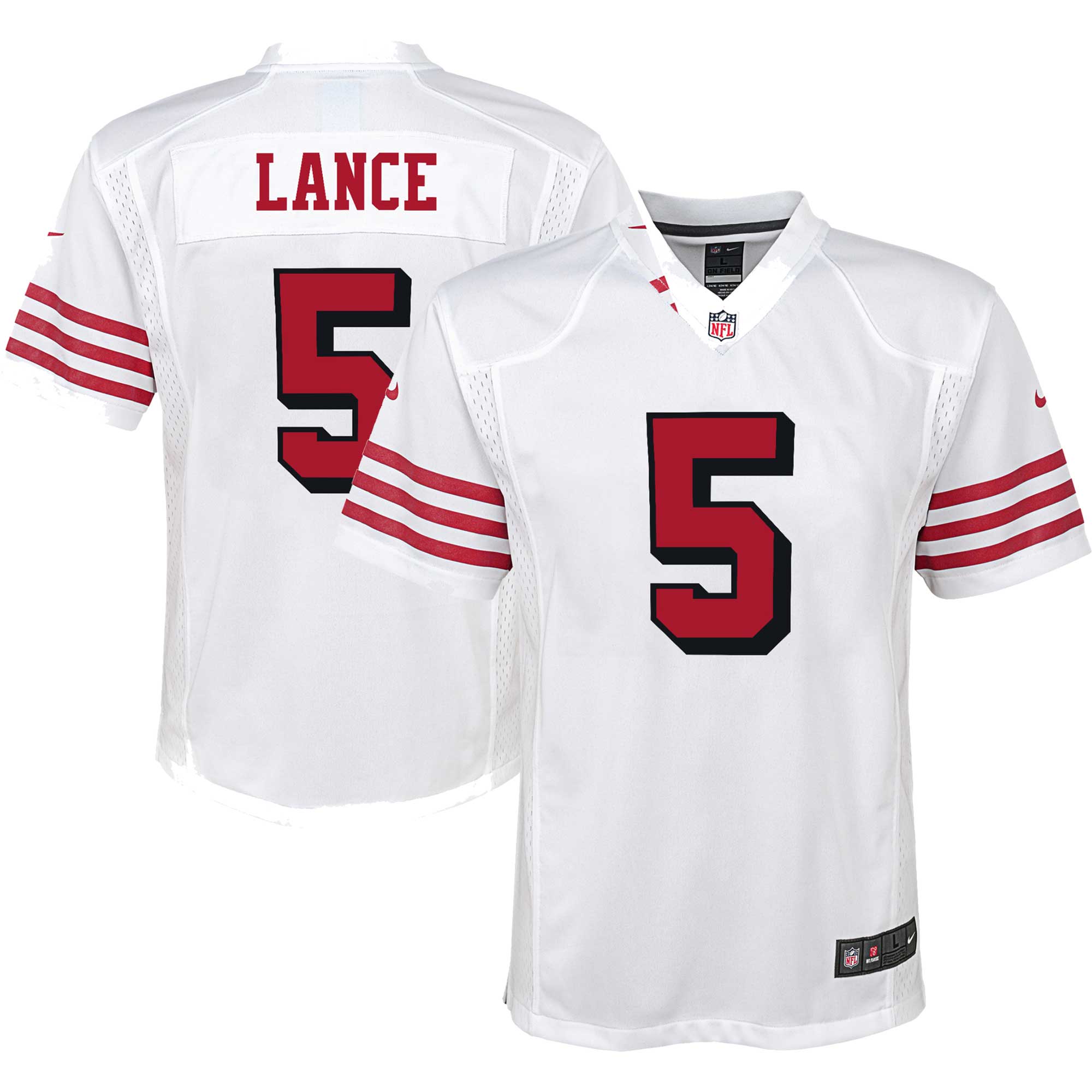 Trey Lance San Francisco 49ers Nike Youth Game Jersey - White - vstockx