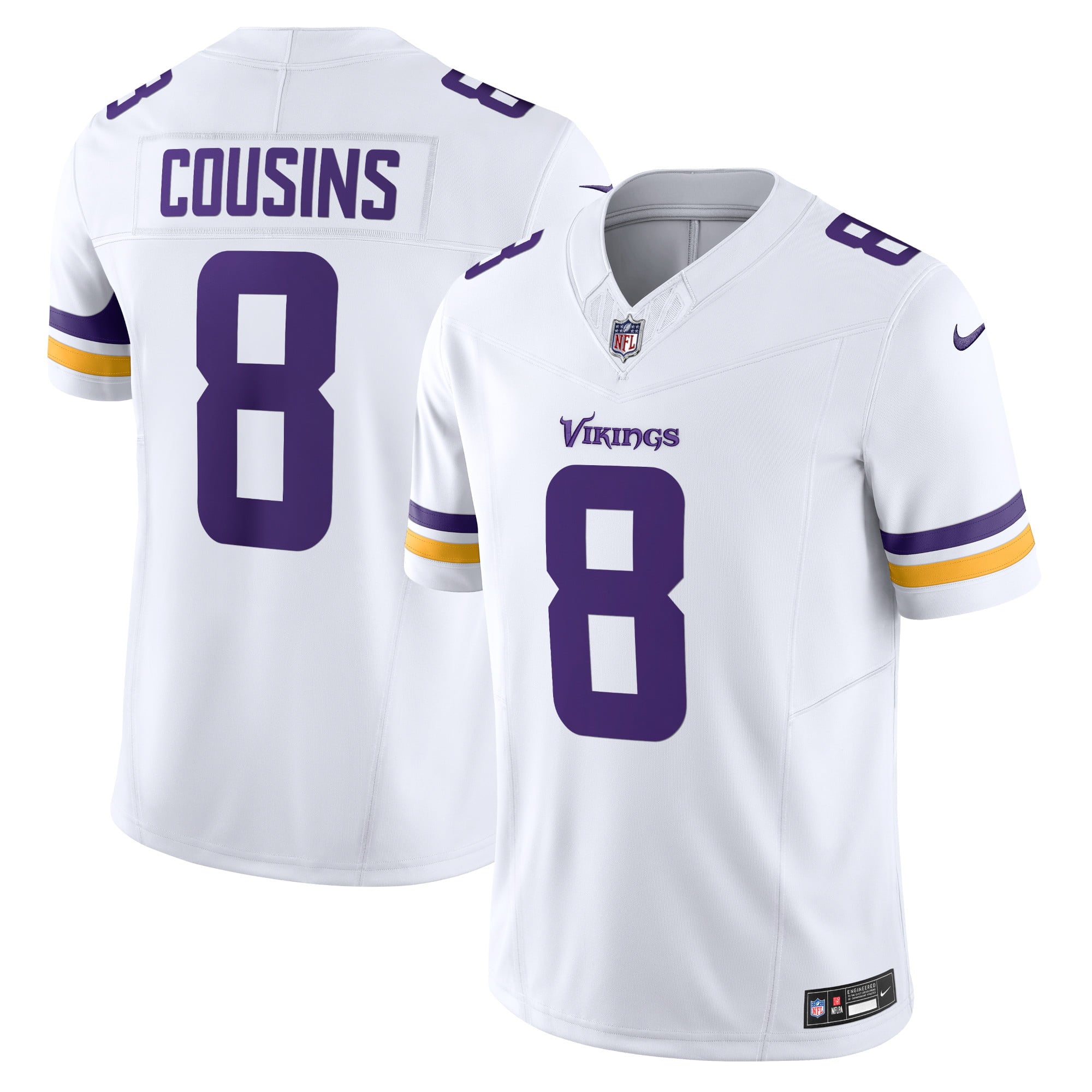 Men's Nike Kirk Cousins White Minnesota Vikings Vapor F.U.S.E. Limited Jersey - vstockx