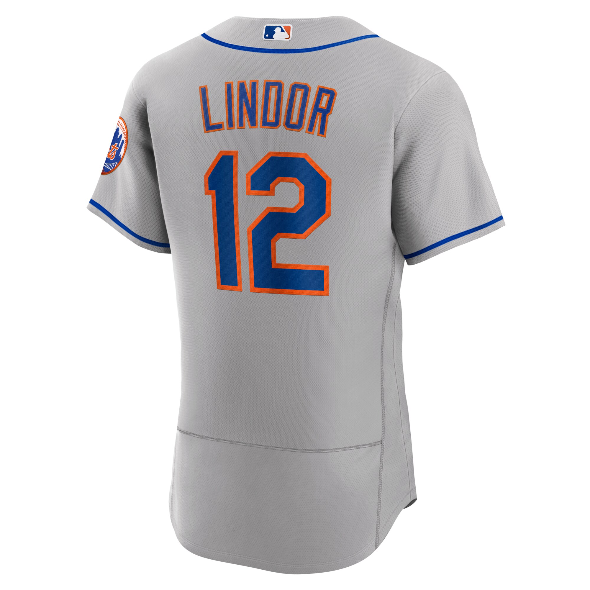 Francisco Lindor New York Mets Nike Road Authentic Player Jersey - Gray - vstockx