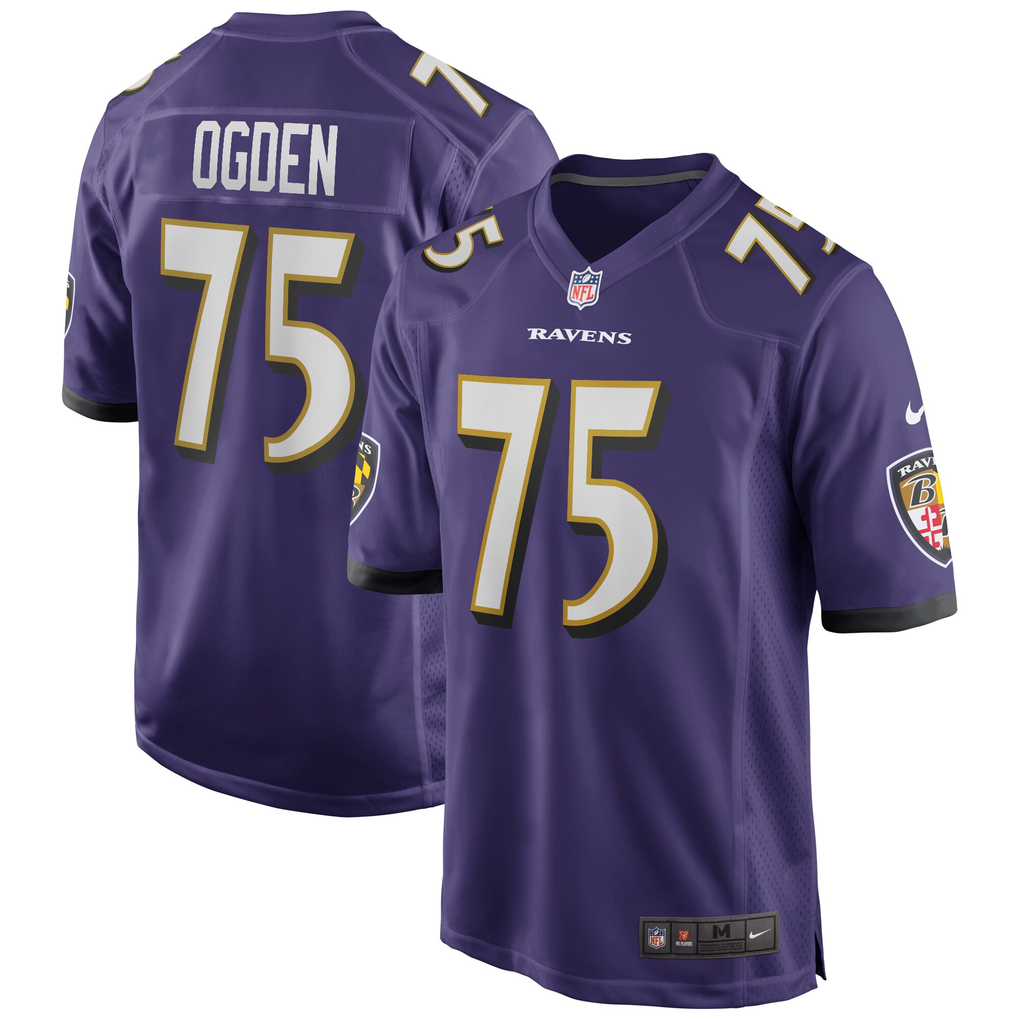 Jonathan Ogden Baltimore Ravens Nike Game Retired Player Jersey - Purple - vstockx