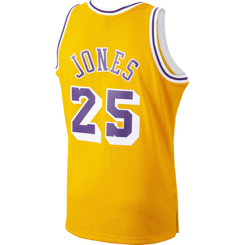 Men's Eddie Jones Los Angeles Lakers Mitchell & Ness 1994-95 Hardwood Classics Swingman Player Jersey - Gold - vstockx