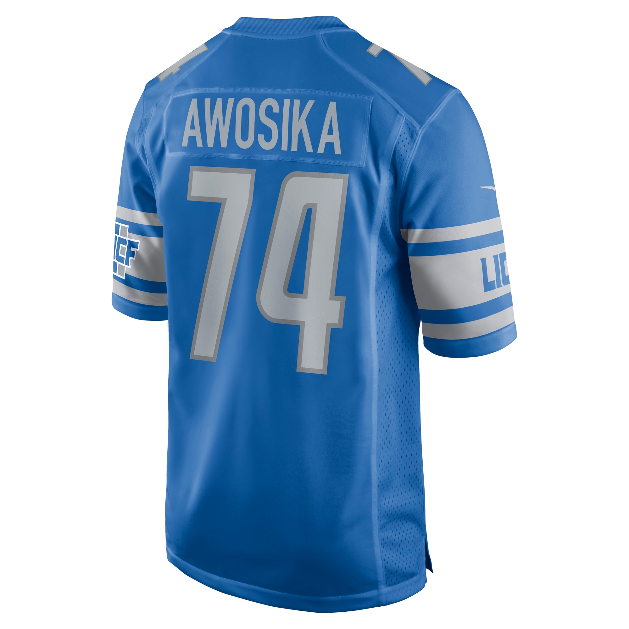 Kayode Awosika Detroit Lions Nike Home Game Player Jersey - Blue - vstockx