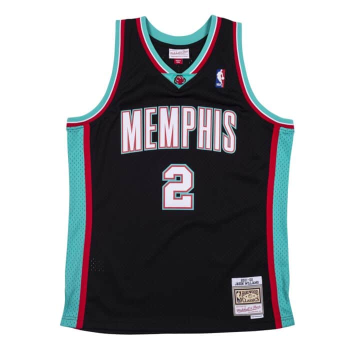 Men's Memphis Grizzlies Jason Williams Mitchell & Ness Black 2001-02 Hardwood Classics Swingman Jersey - vstockx