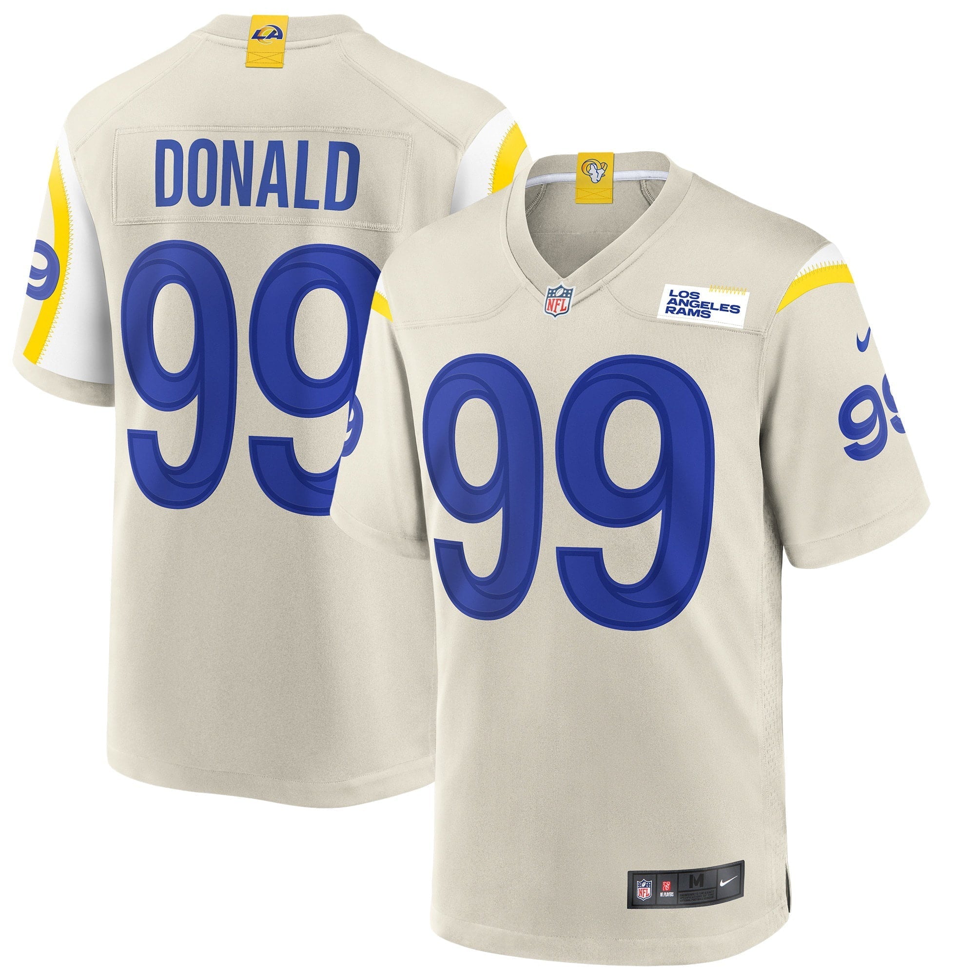 Men's Nike Aaron Donald Bone Los Angeles Rams Player Game Jersey - vstockx