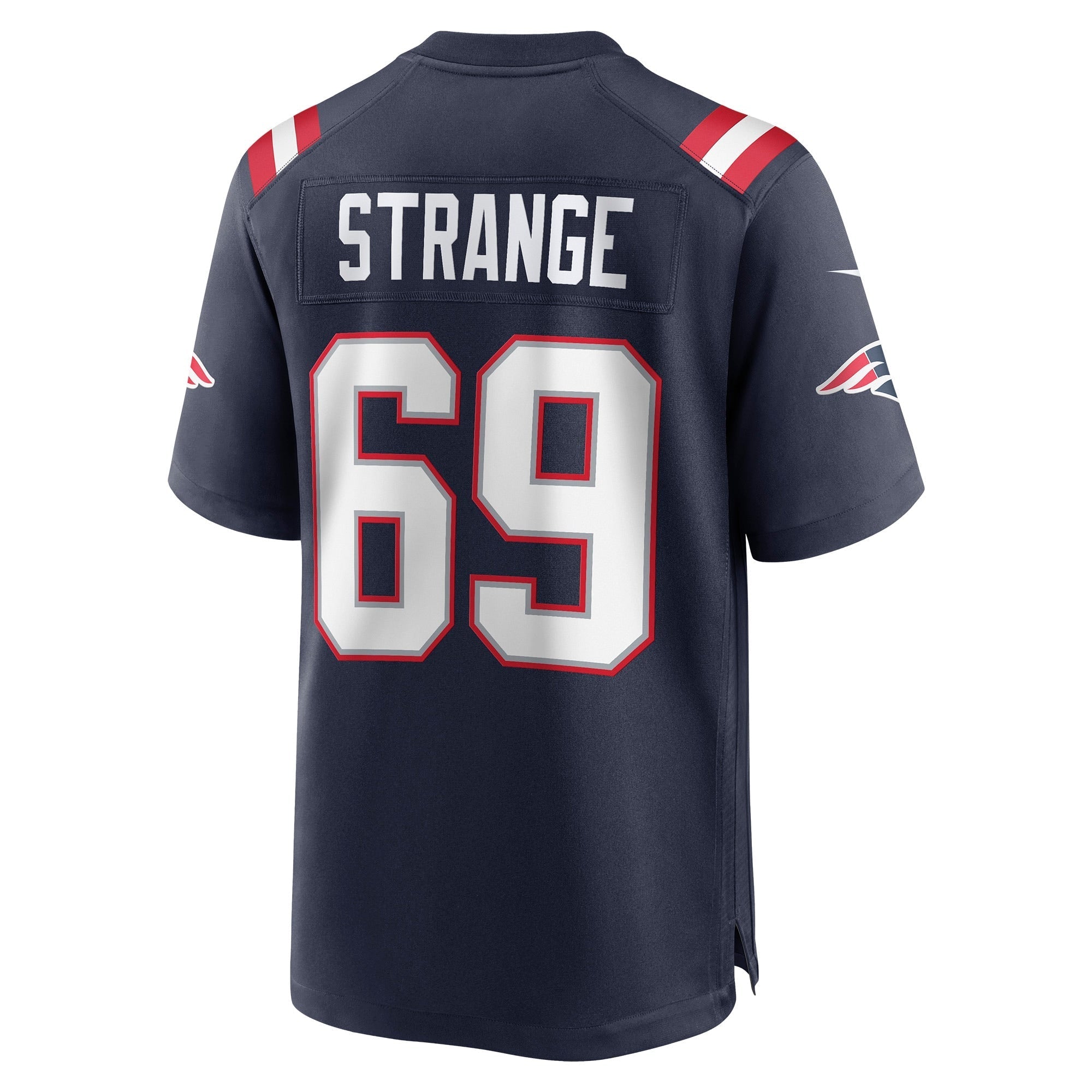 Men's Nike Cole Strange Navy New England Patriots Player Game Jersey - vstockx