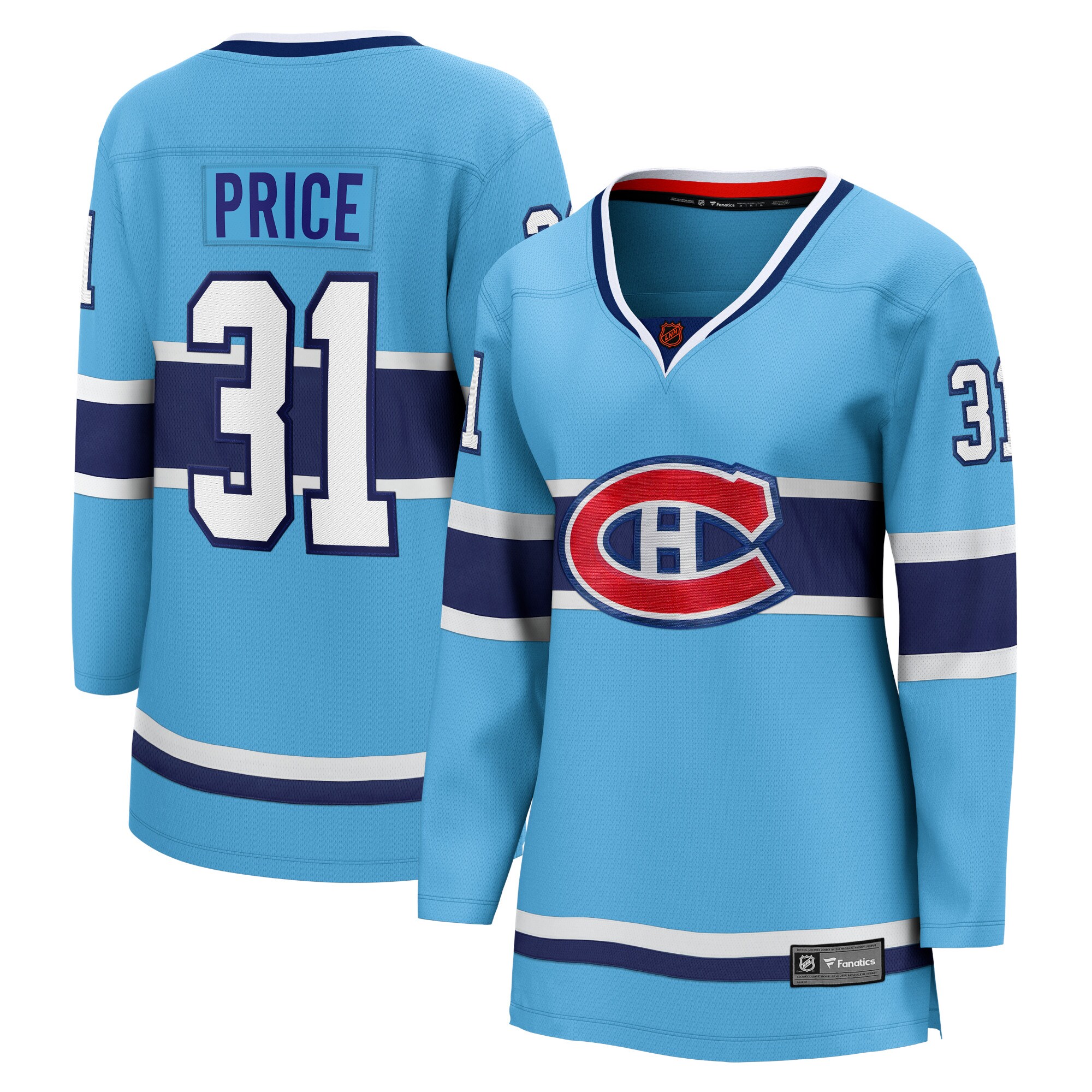 Carey Price Montreal Canadiens Fanatics Branded Women's Special Edition 2.0 Breakaway Player Jersey - Light Blue - vstockx