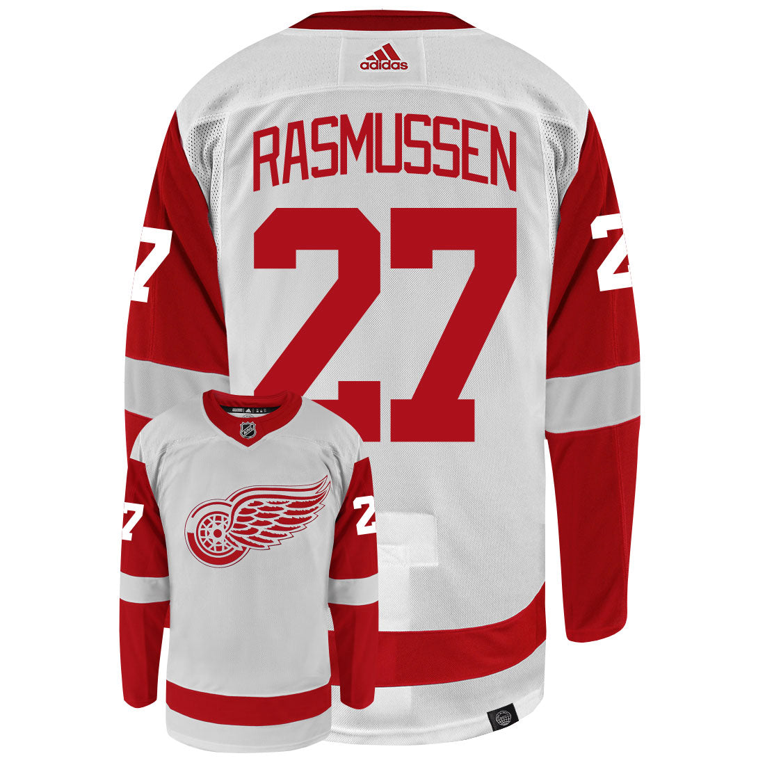 Michael Rasmussen Detroit Red Wings Adidas Primegreen Authentic NHL Hockey Jersey - vstockx