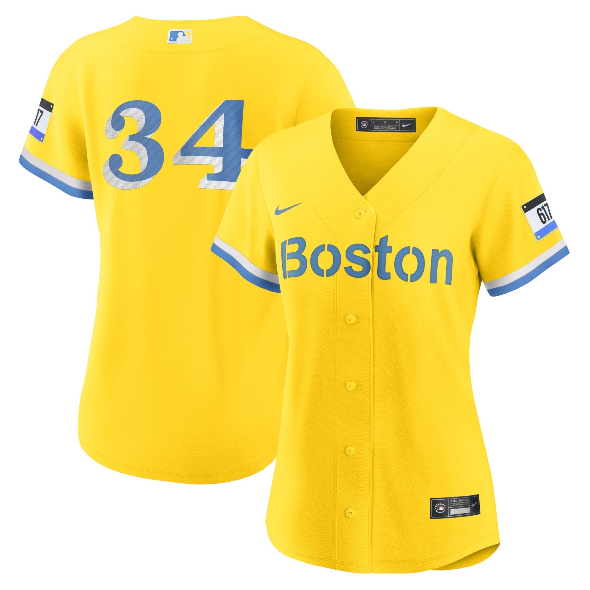 Women's Nike David Ortiz Gold Boston Red Sox City Connect Replica Player Jersey - vstockx