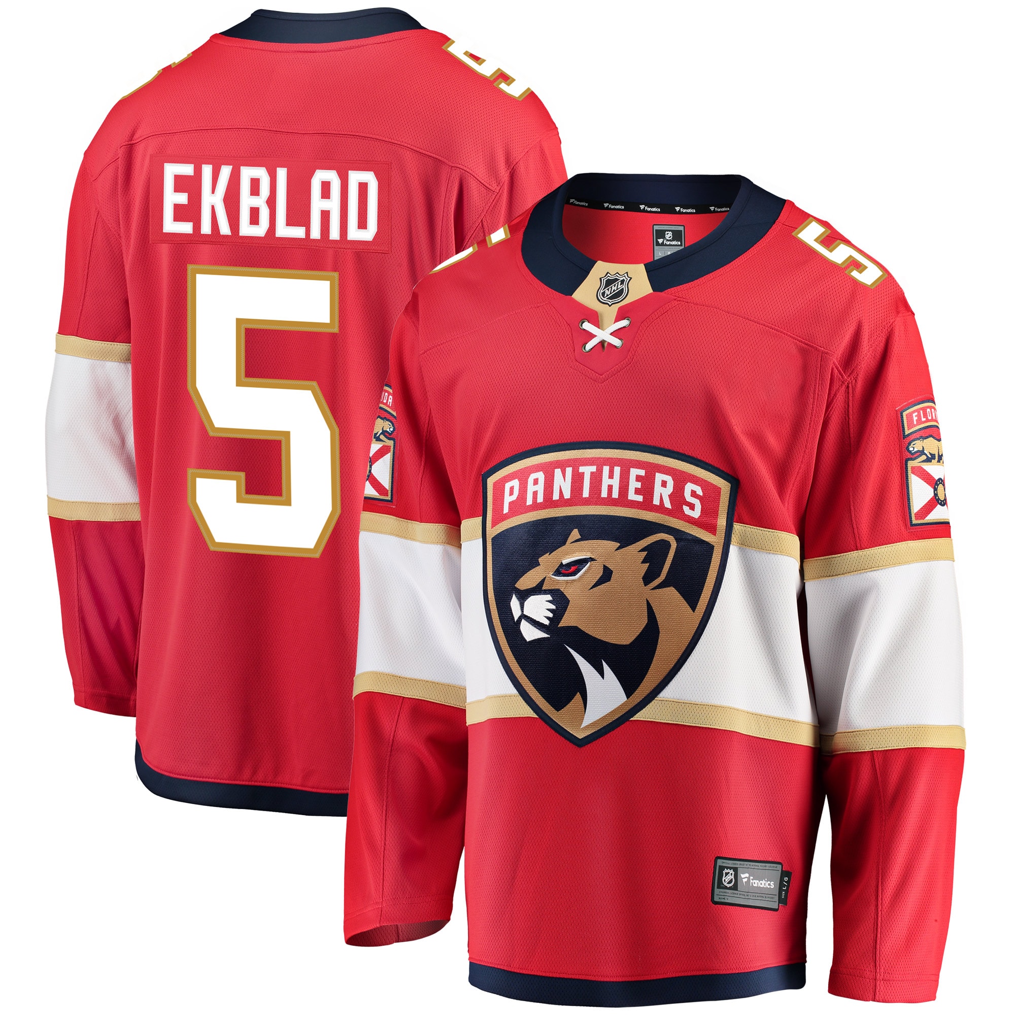 Aaron Ekblad Florida Panthers Fanatics Branded Breakaway Player Jersey - Red - vstockx