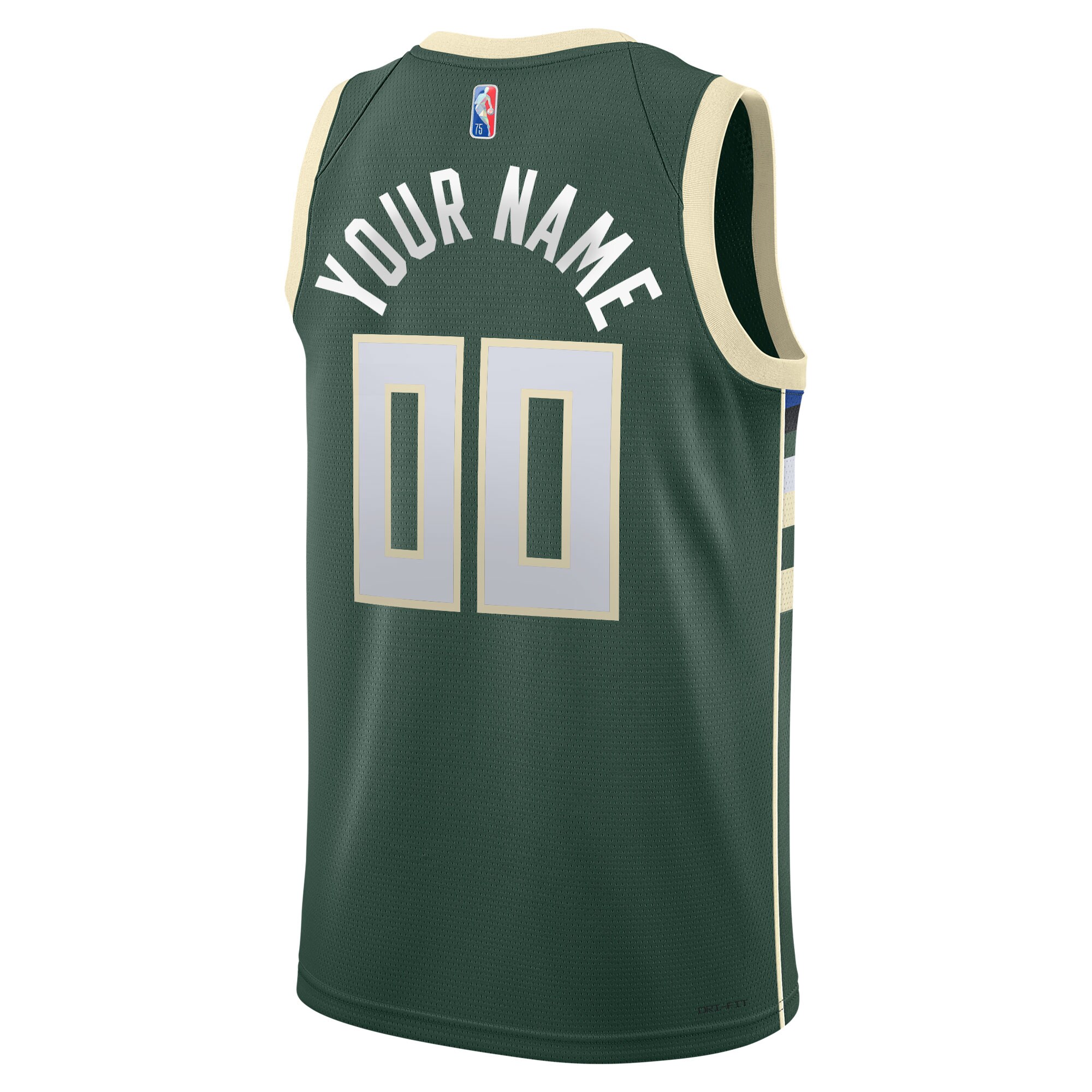 Milwaukee Bucks Nike 2021/22 Diamond Swingman Custom Jersey - Icon Edition - Hunter Green - vstockx