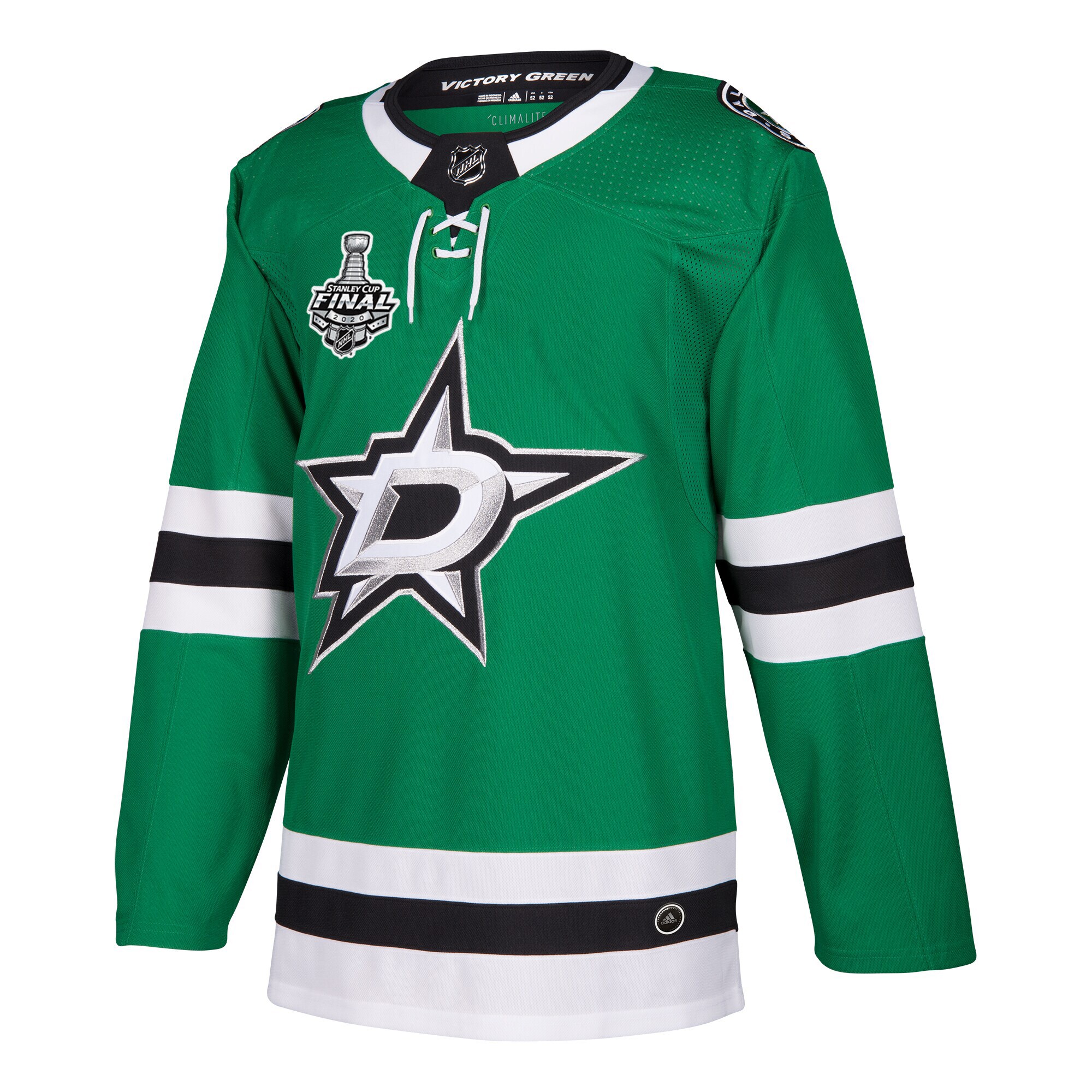 Dallas Stars adidas 2020 Stanley Cup Final Bound Authentic Patch Jersey - Kelly Green - vstockx