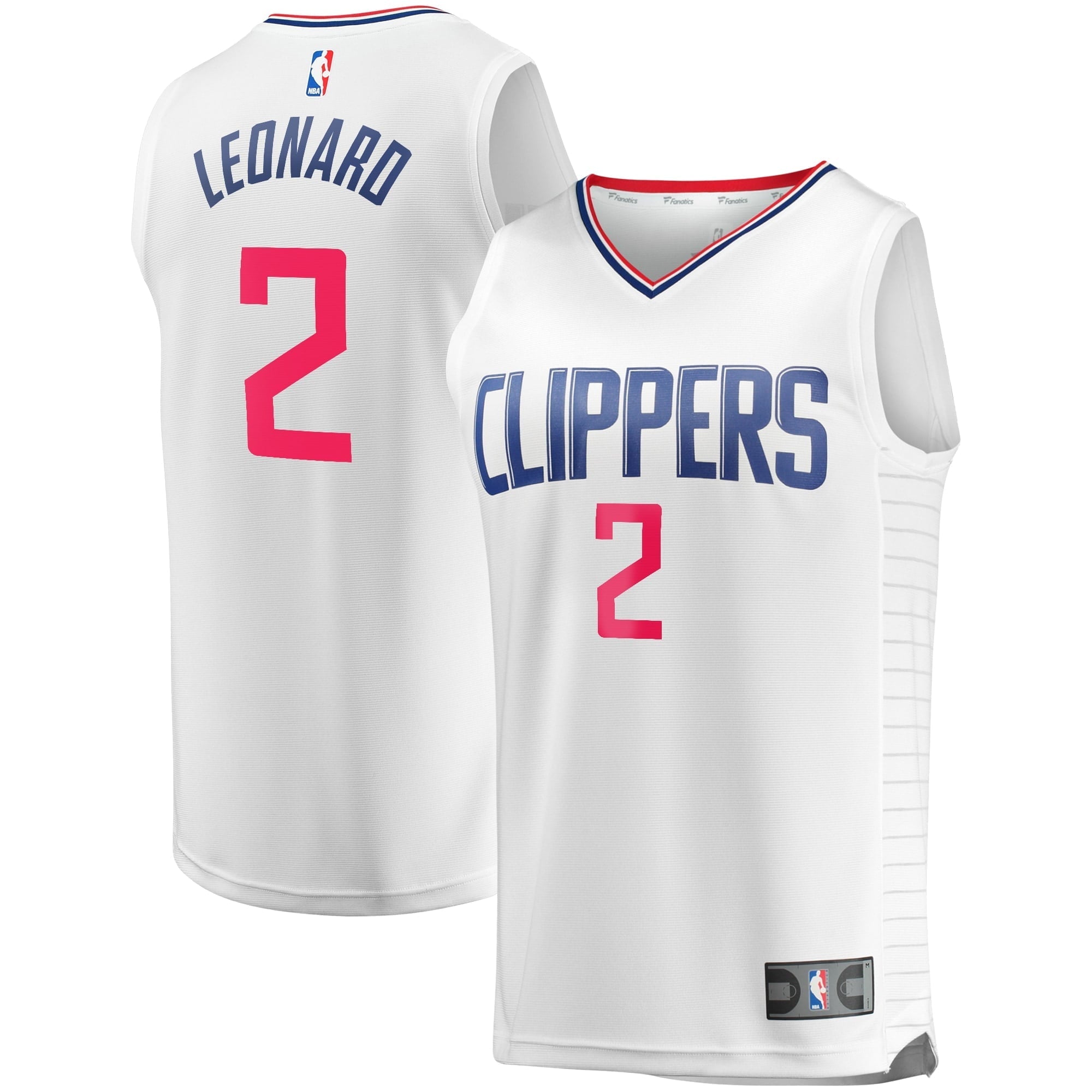 Men's Fanatics Branded Kawhi Leonard White LA Clippers Fast Break Replica Player Jersey - Association Edition - vstockx