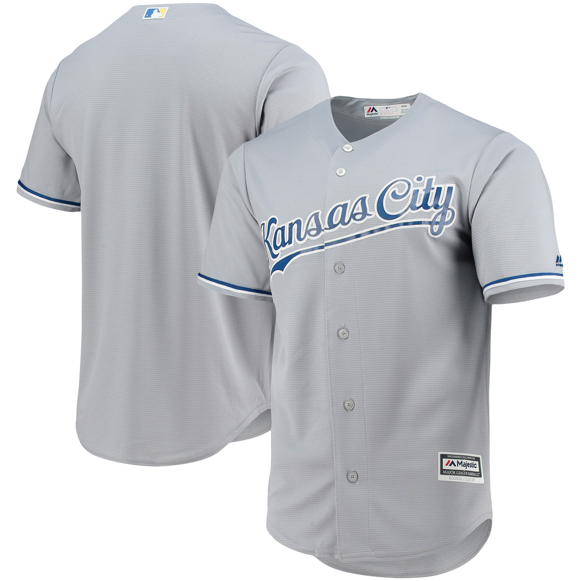 Kansas City Royals Majestic Team Official Jersey - Gray - vstockx