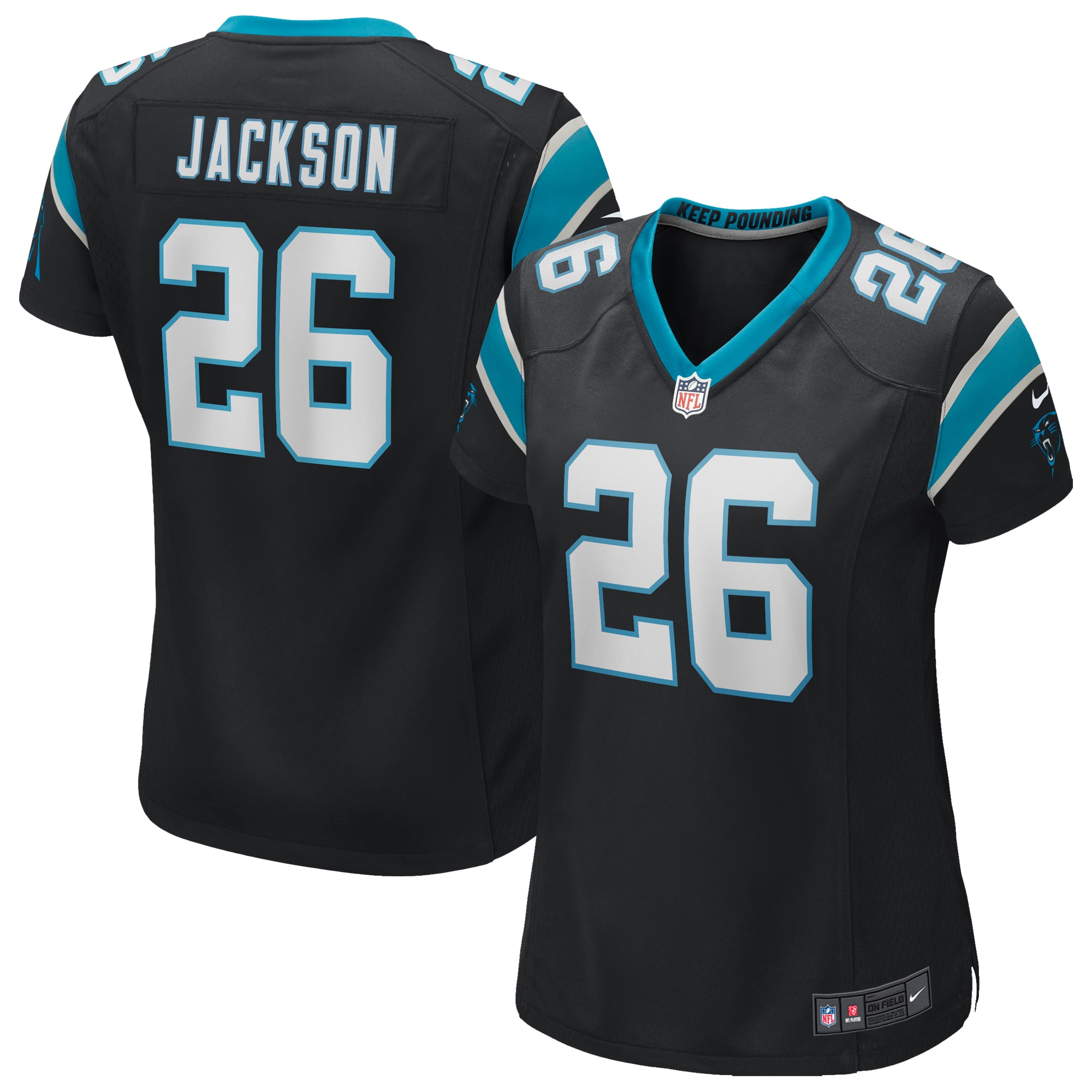 Donte Jackson Carolina Panthers Nike Women's Game Jersey - Black - vstockx