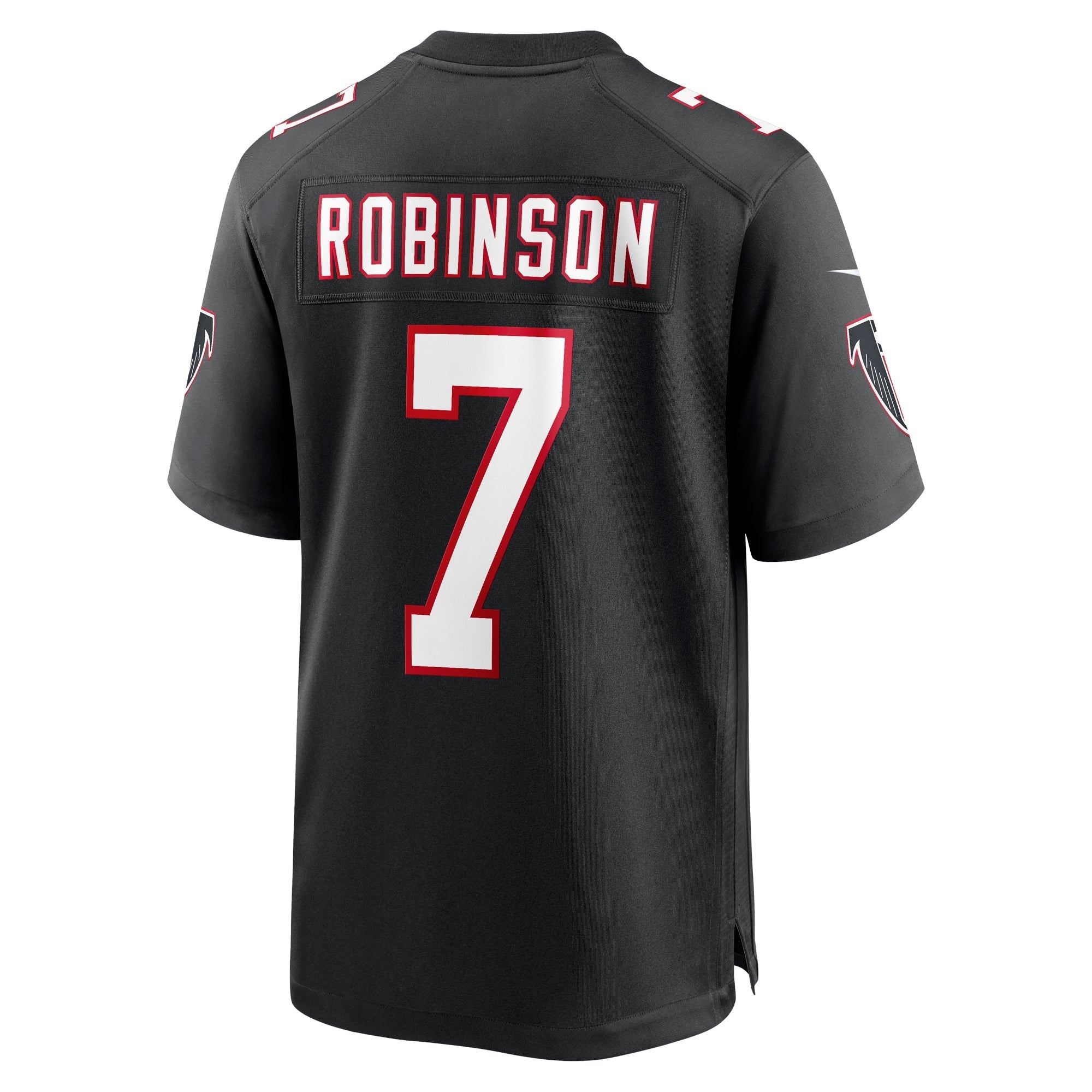 Men's Nike Bijan Robinson Black Atlanta Falcons 2023 NFL Draft First Round Pick Throwback Game Jersey - vstockx
