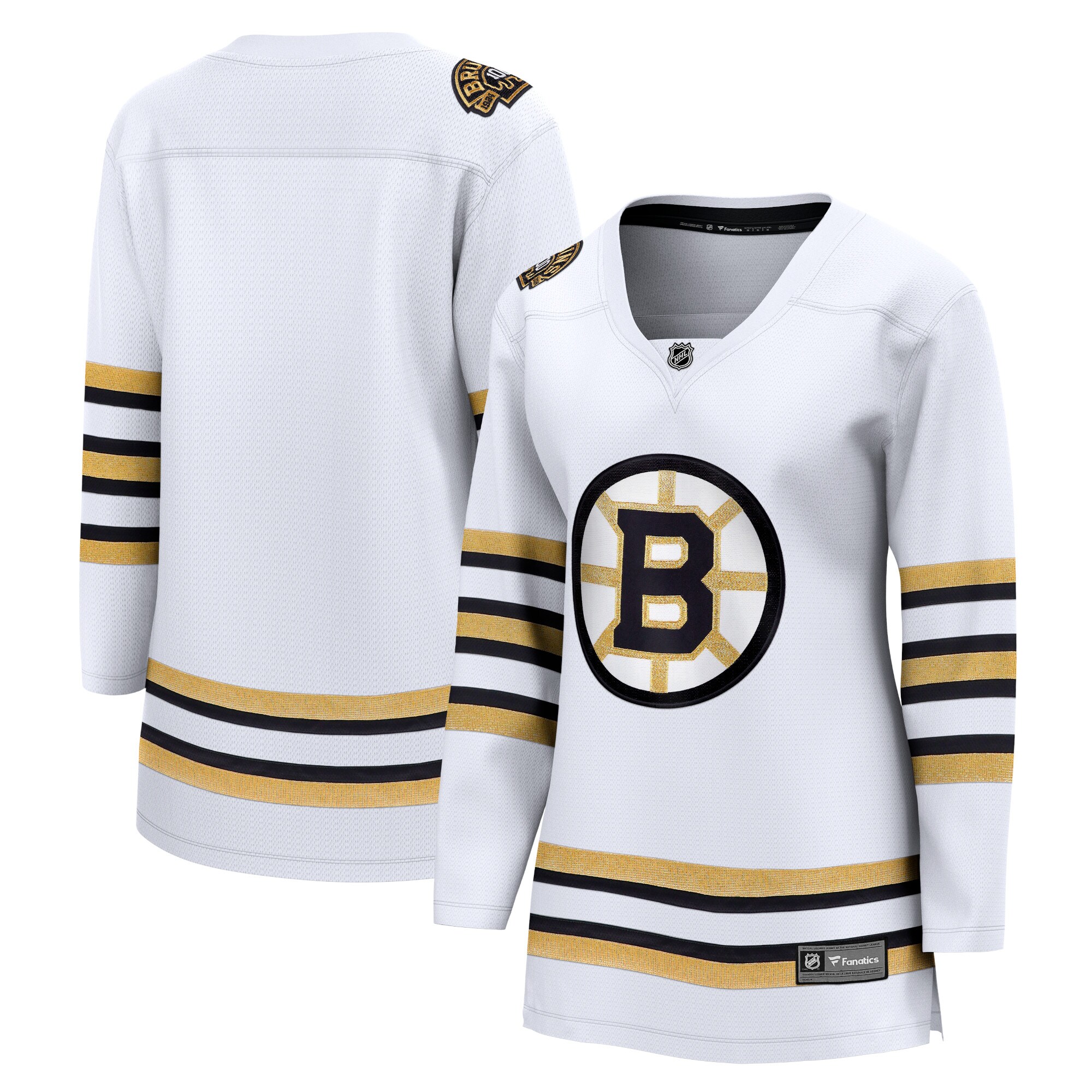 Boston Bruins Fanatics Branded Women's 100th Anniversary Premier Breakaway Jersey - White - vstockx