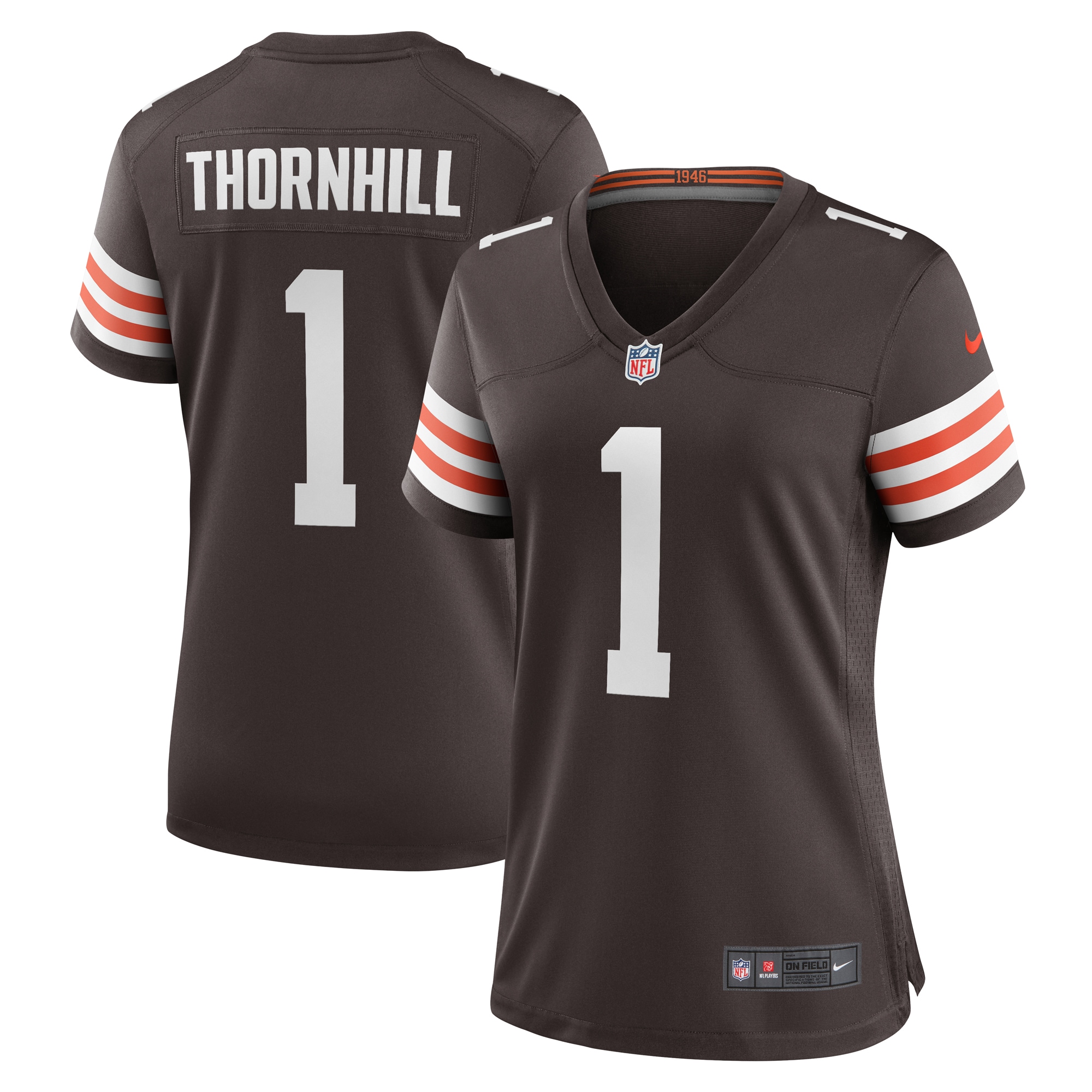 Juan Thornhill Cleveland Browns Nike Women's Team Game Jersey - Brown - vstockx