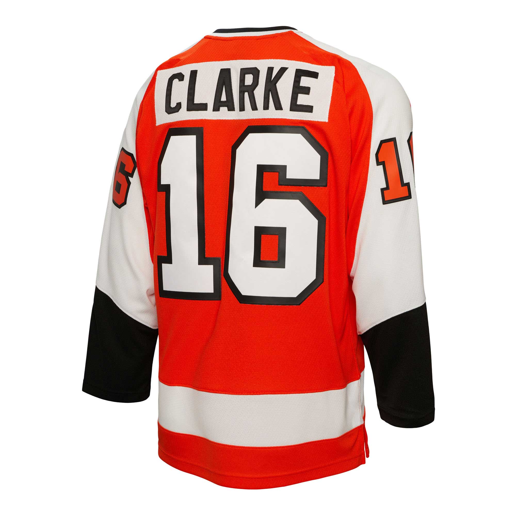 Bobby Clarke Philadelphia Flyers Mitchell & Ness 1974/75 Captain Patch Blue Line Player Jersey - Orange - vstockx