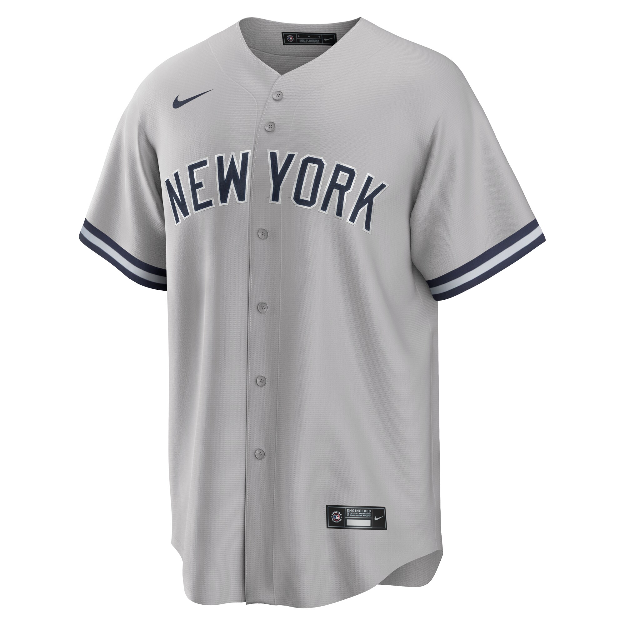 New York Yankees Nike Road Replica Team Jersey - Gray - vstockx