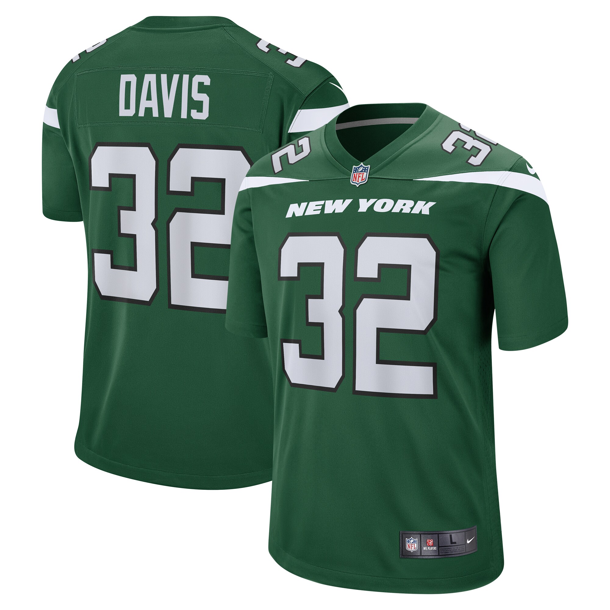 Ashtyn Davis New York Jets Nike Game Jersey - Gotham Green - vstockx