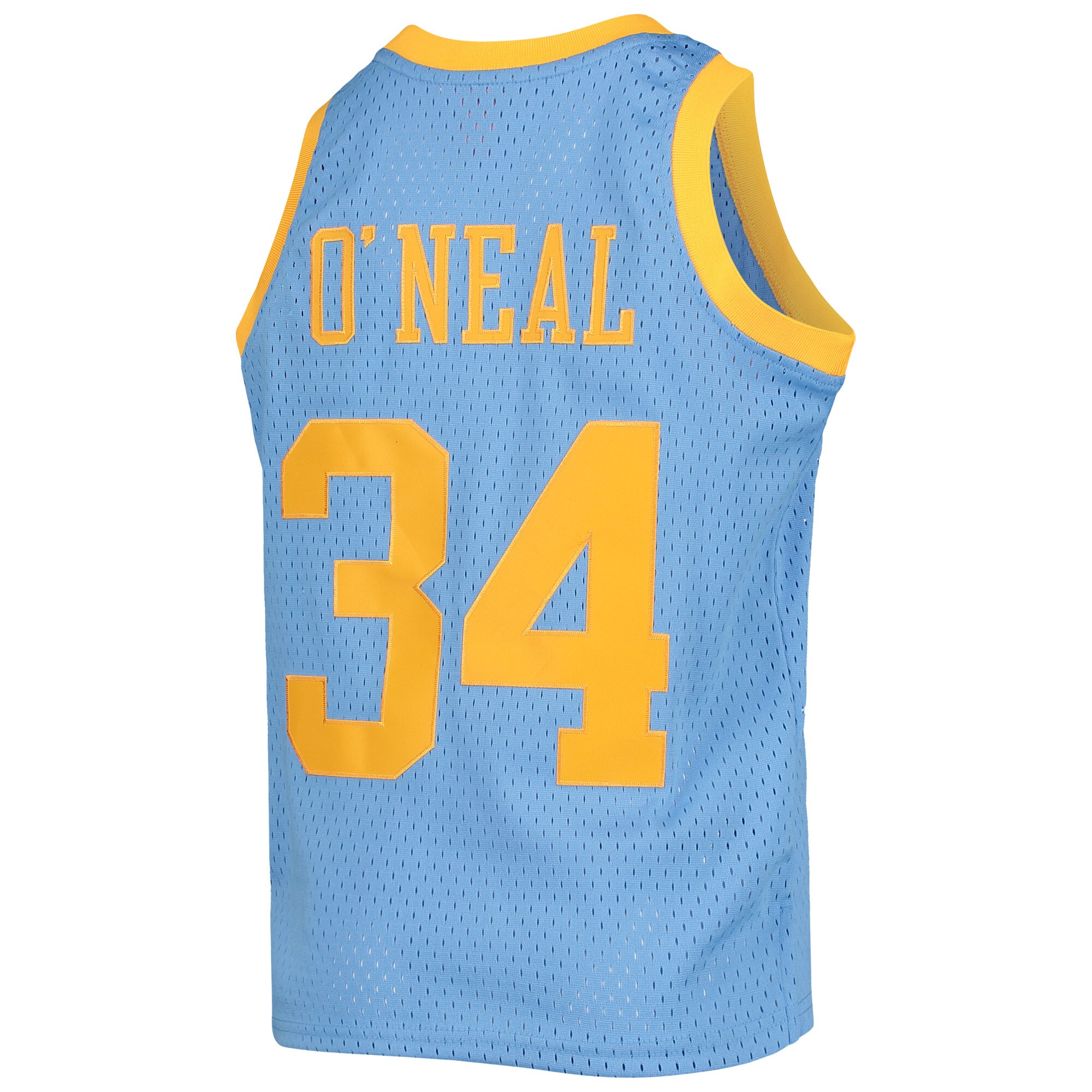 Shaquille O'Neal Los Angeles Lakers Mitchell & Ness Youth 2001/02 Hardwood Classics Swingman Jersey - Powder Blue - vstockx