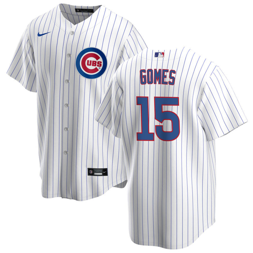 Men's Chicago Cubs Yan Gomes Premium Twill White Home Replica Jersey - vstockx