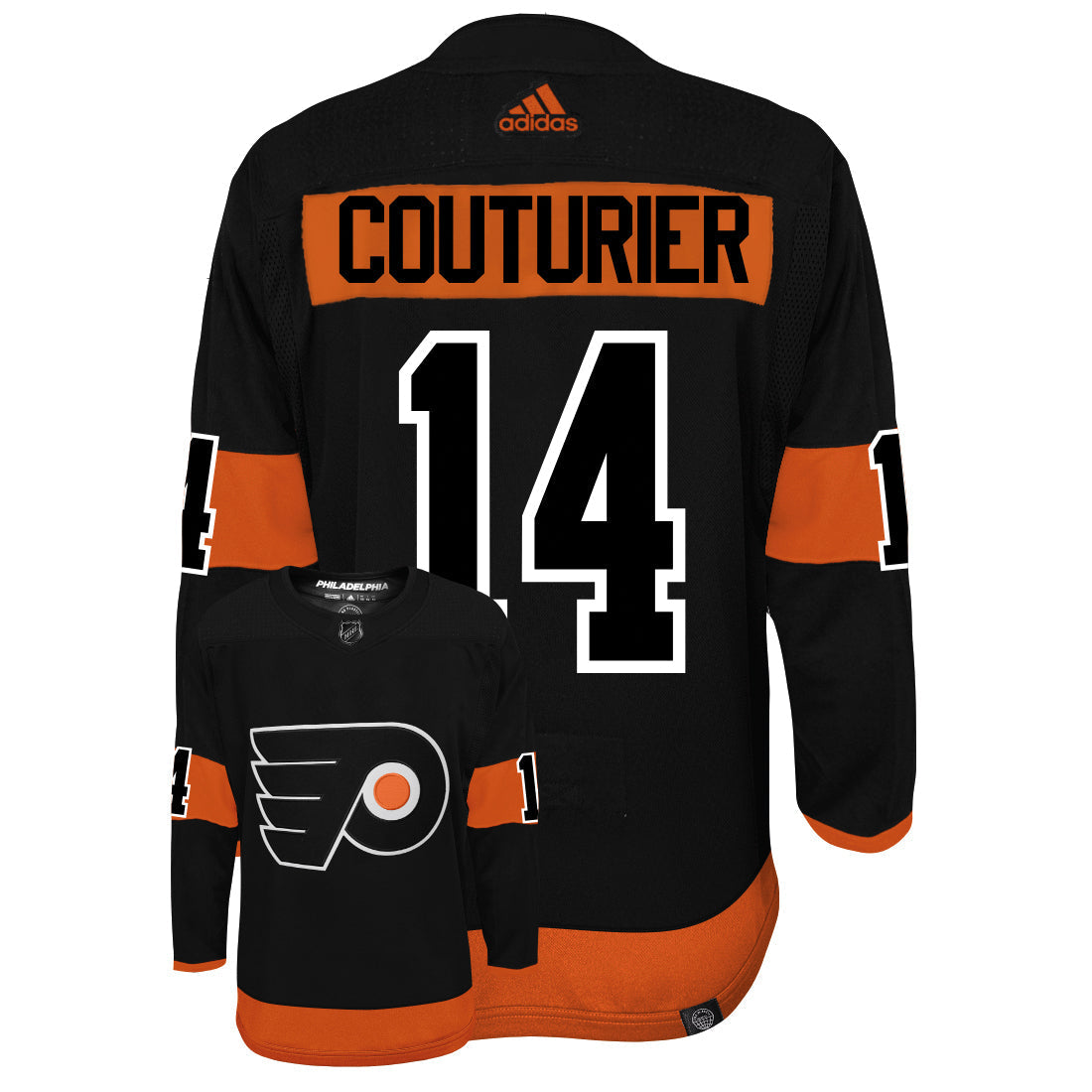 Sean Couturier Philadelphia Flyers Adidas Primegreen Authentic NHL Hockey Jersey - vstockx