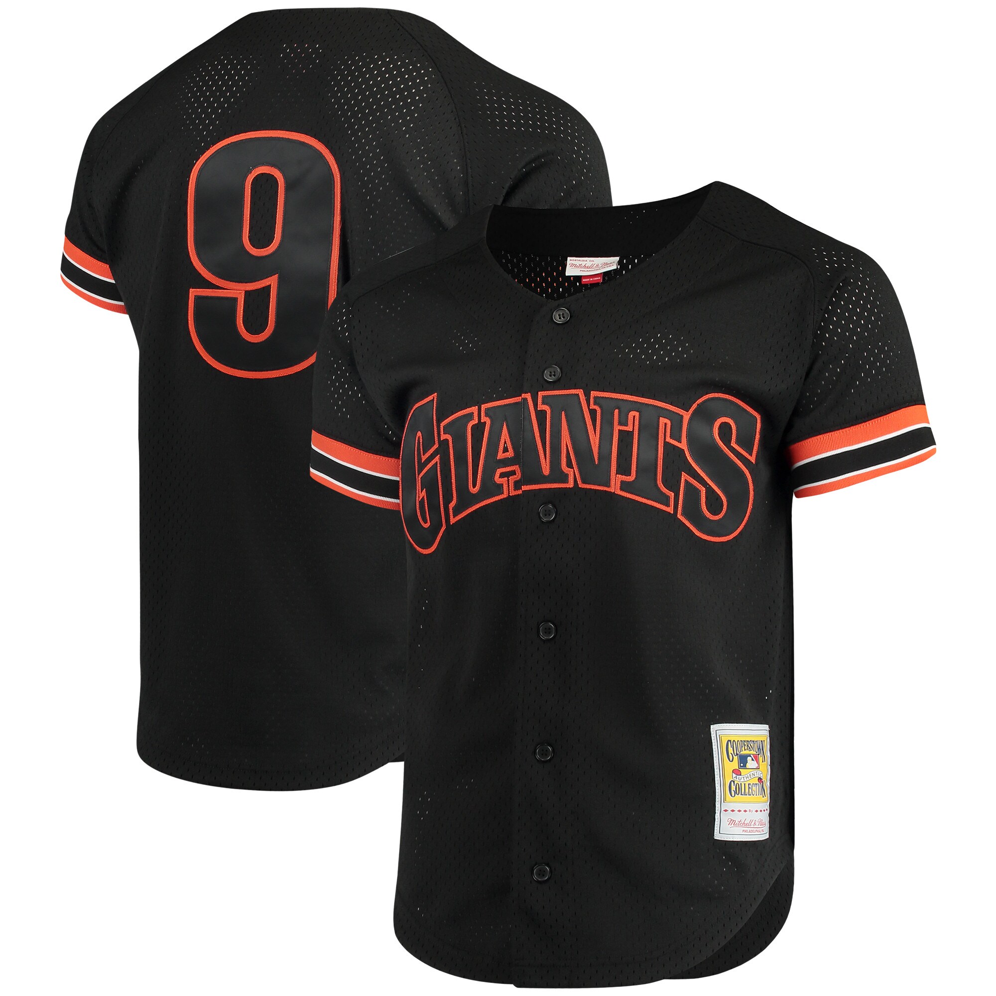 Matt Williams San Francisco Giants Mitchell & Ness Cooperstown Collection Mesh Batting Practice Button-Up Jersey - Black - vstockx