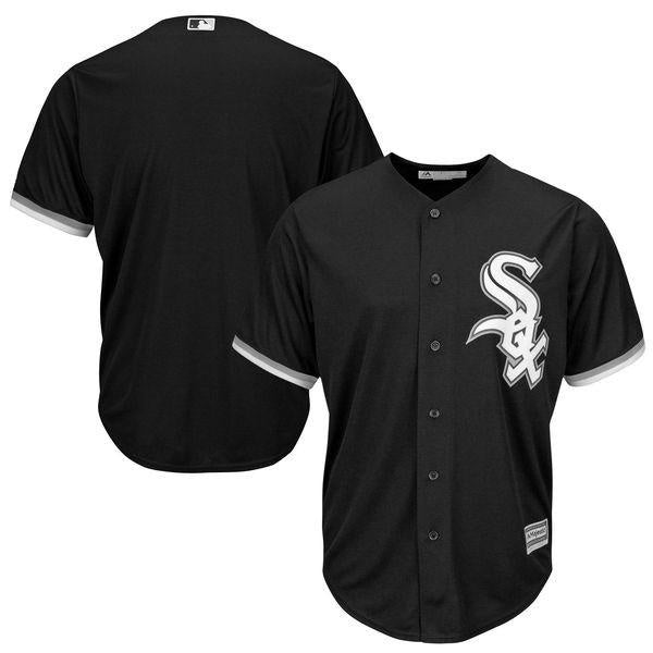 Youth Chicago White Sox Majestic Replica Black Alternate Cool Base Blank Jersey - vstockx
