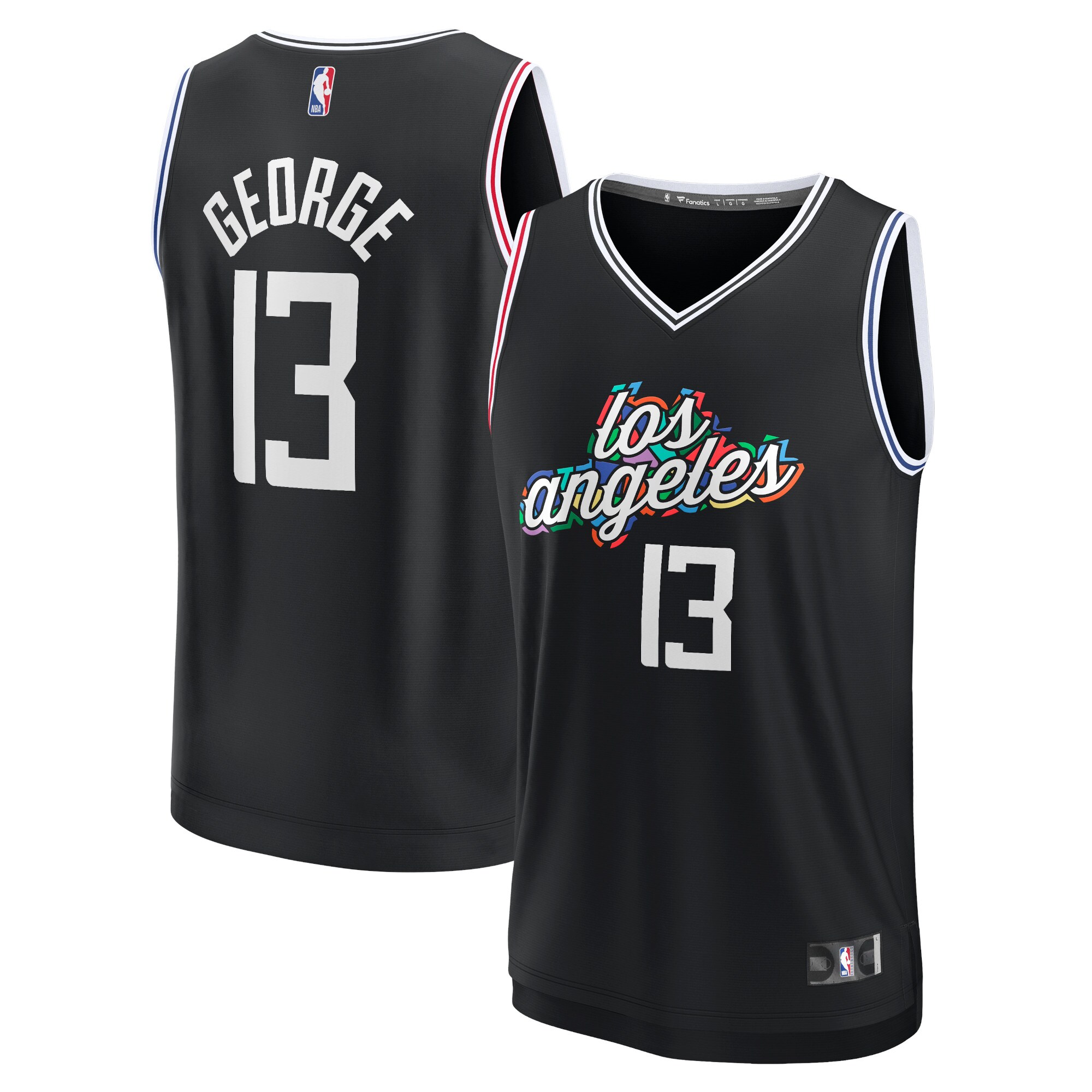 Paul George LA Clippers Fanatics Branded Youth 2022/23 Fastbreak Jersey - City Edition - Black - vstockx
