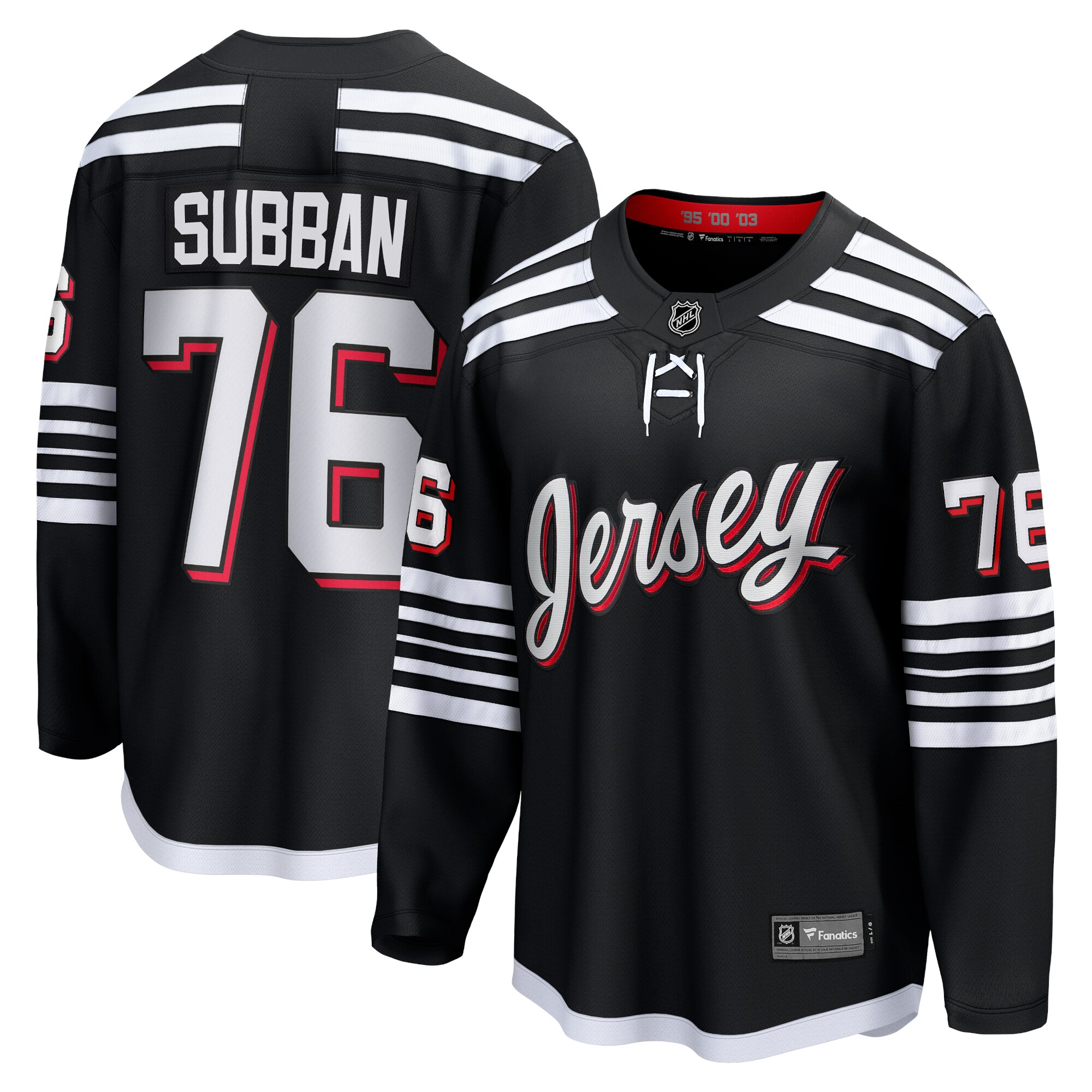P.K. Subban New Jersey Devils Fanatics Branded Alternate Premier Breakaway Player Jersey - Black - vstockx
