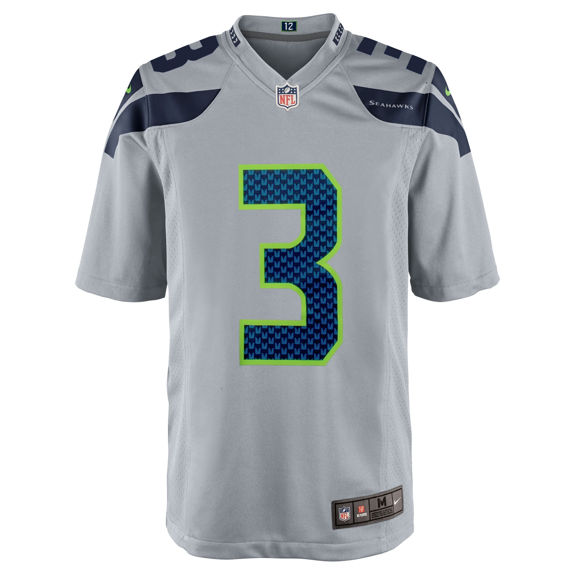 Russell Wilson Seattle Seahawks Nike Alternate Game Jersey - Gray - vstockx