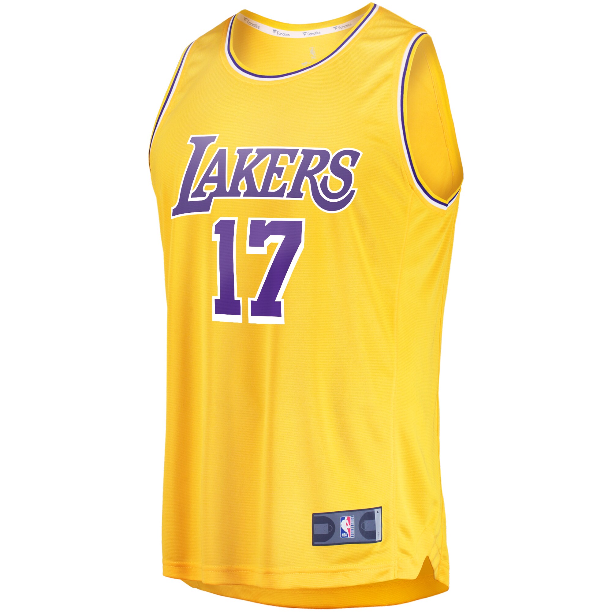 Dennis Schroder Los Angeles Lakers Fanatics Branded Fast Break Player Jersey - Icon Edition - Gold - vstockx
