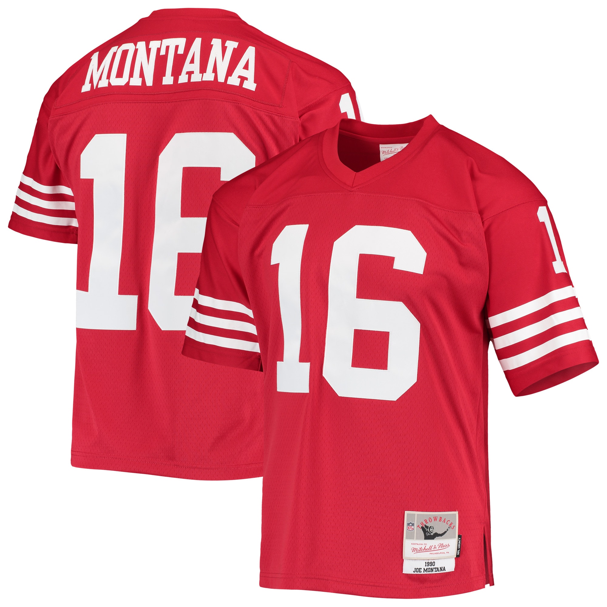 Joe Montana San Francisco 49ers Mitchell & Ness Legacy Replica Jersey - Scarlet - vstockx