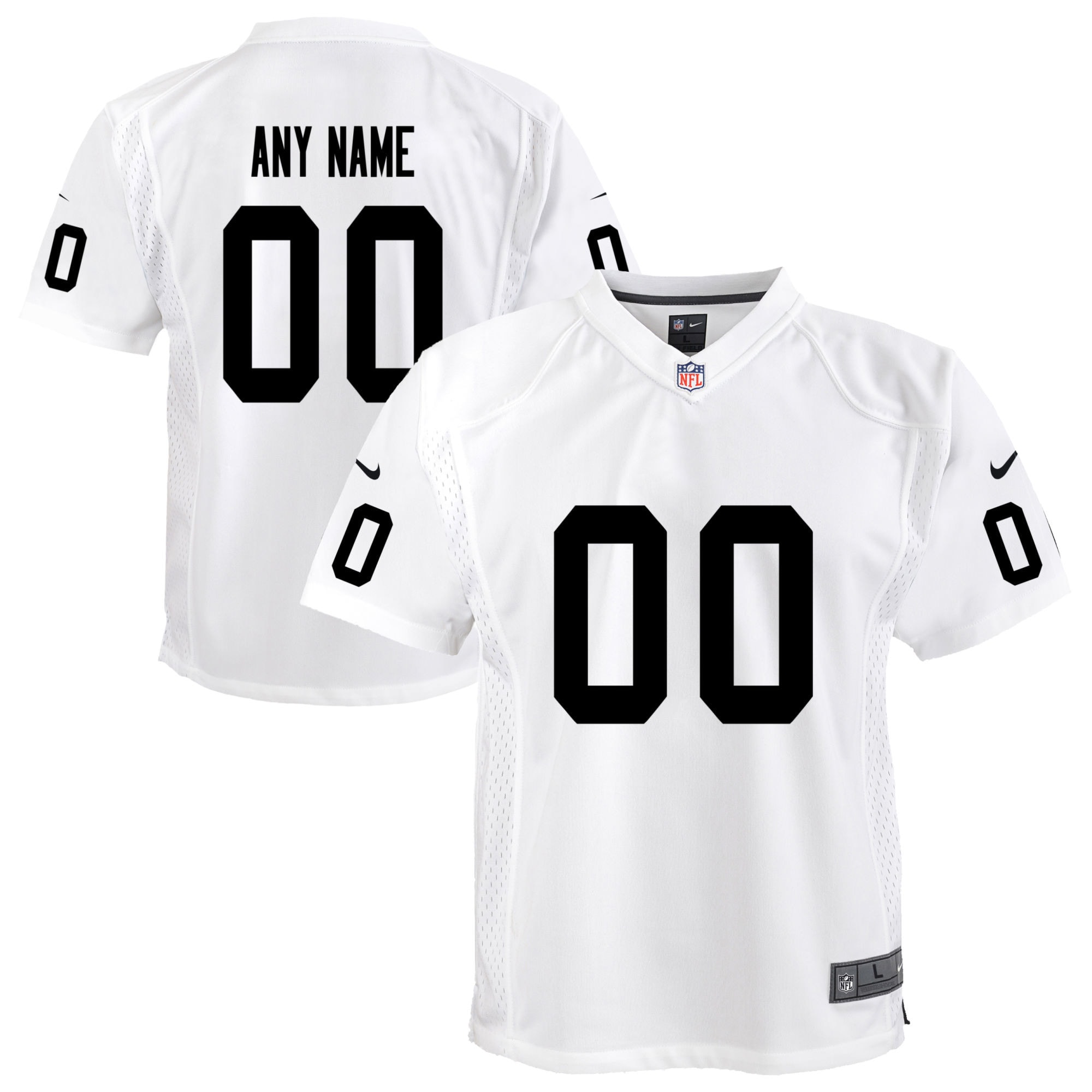 Las Vegas Raiders Nike Youth Team Custom Game Jersey - White - vstockx