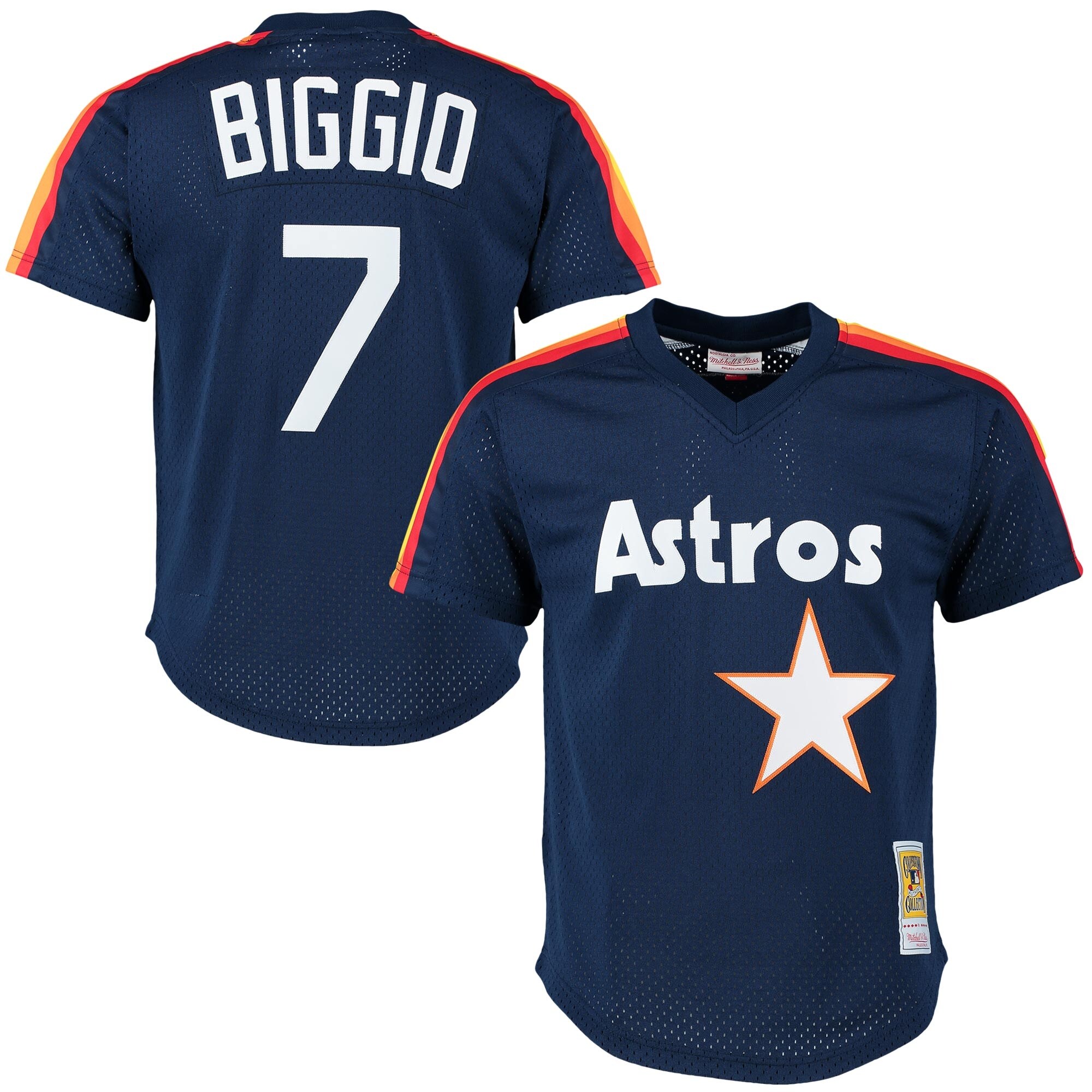 Craig Biggio Houston Astros Mitchell & Ness Cooperstown Mesh Batting Practice Jersey - Navy - vstockx