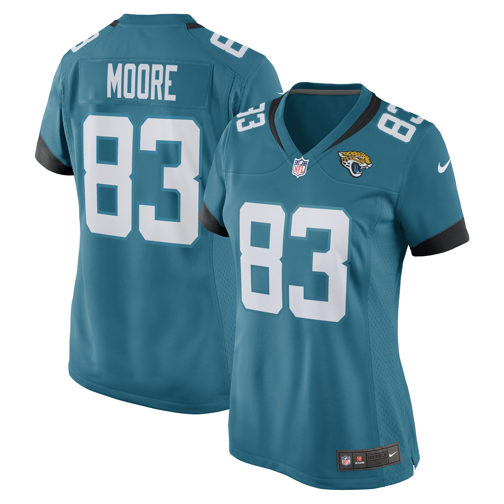 Jaylon Moore Jacksonville Jaguars Nike Women's Game Player Jersey - Teal - vstockx